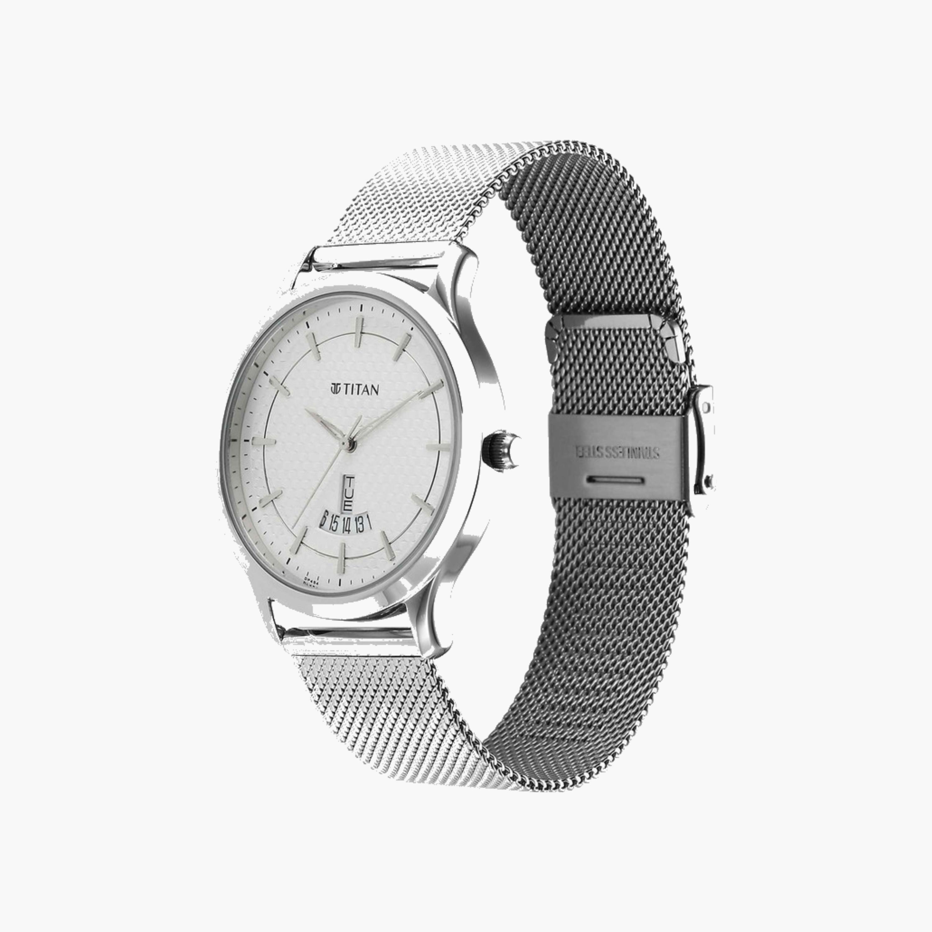 Silver Mesh Strap Watch-men-watchesandjewellery-watches-image-4