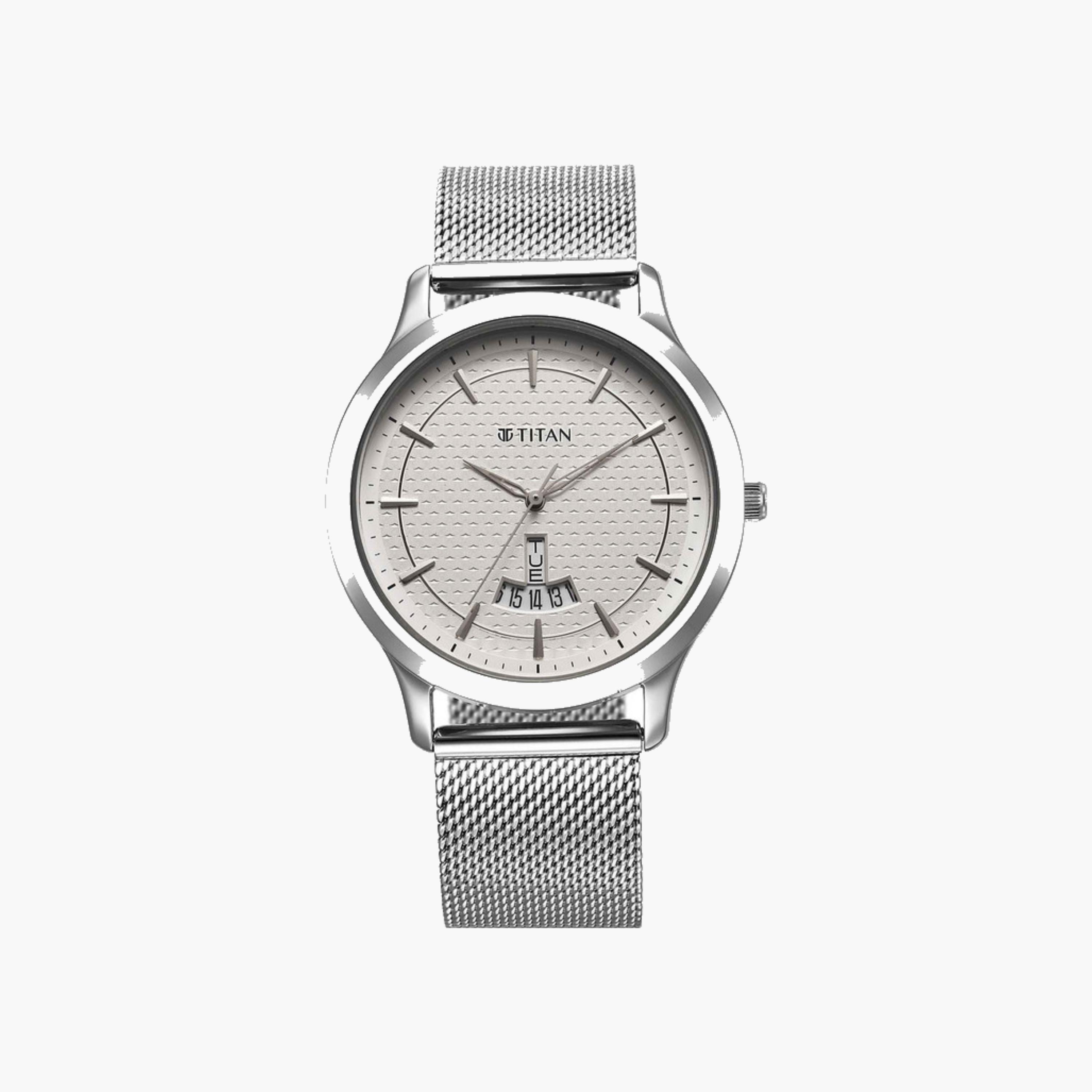Silver Mesh Strap Watch-men-watchesandjewellery-watches-image-5