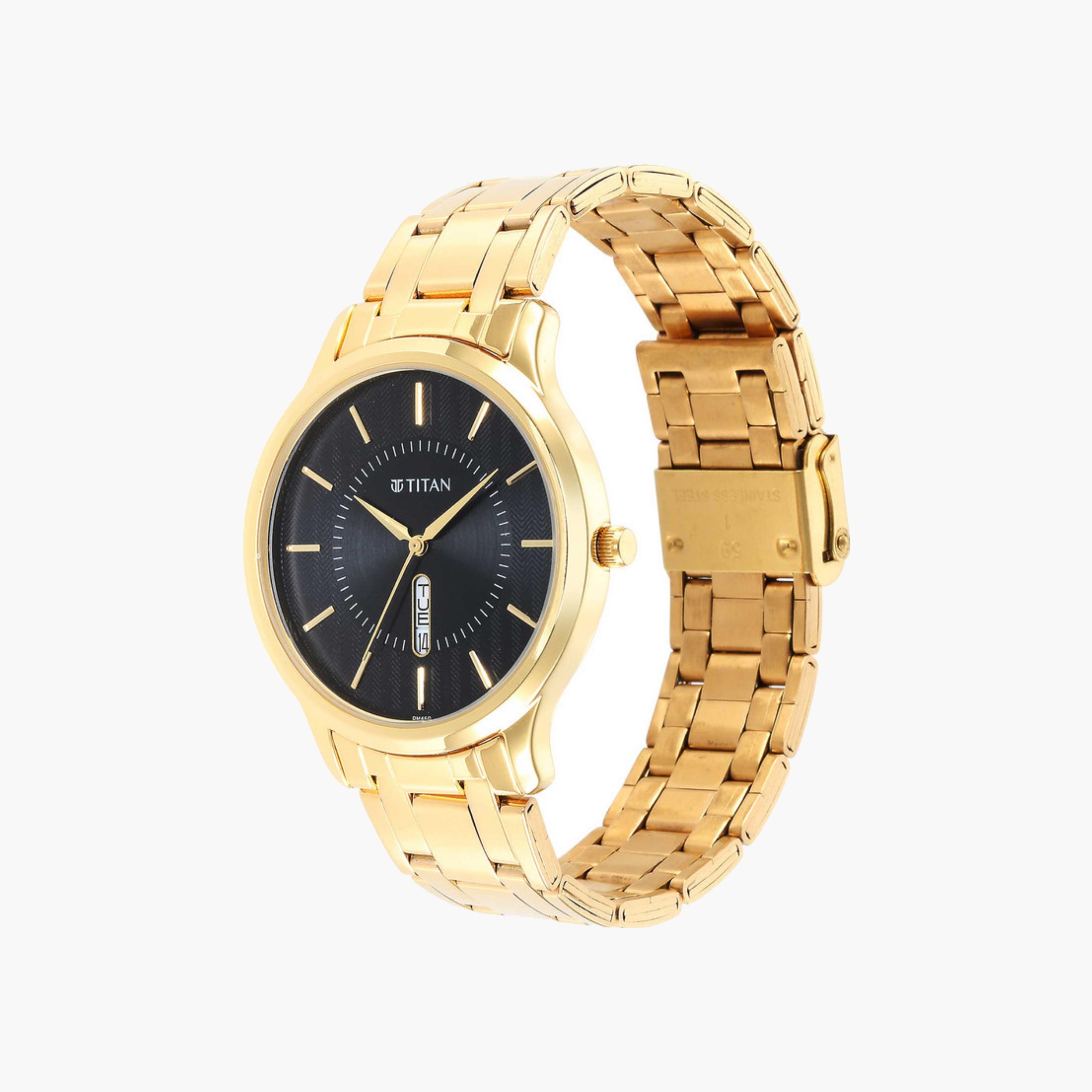 Golden Stainless Steel Men's Watch-men-watchesandjewellery-watches-image-3