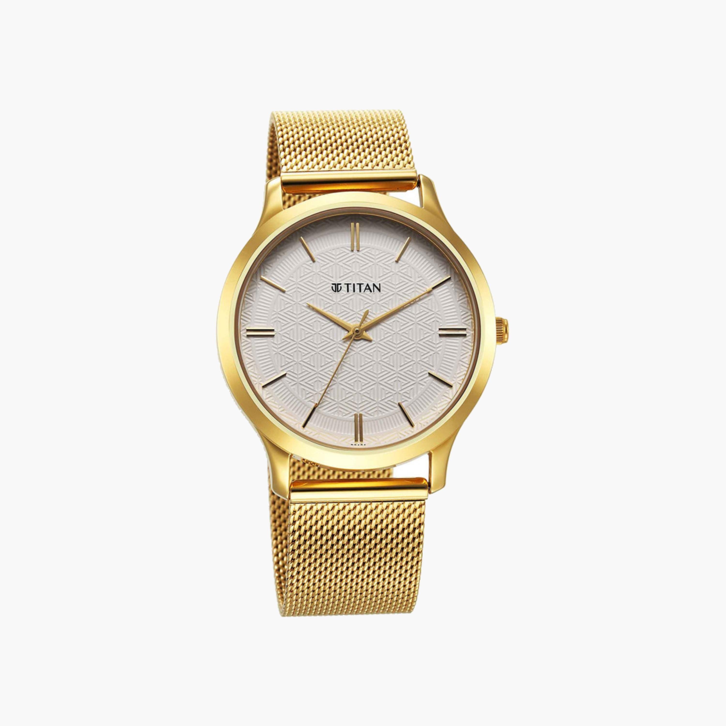 Gold-Tone Mesh Strap Watch-men-watchesandjewellery-watches-image-5