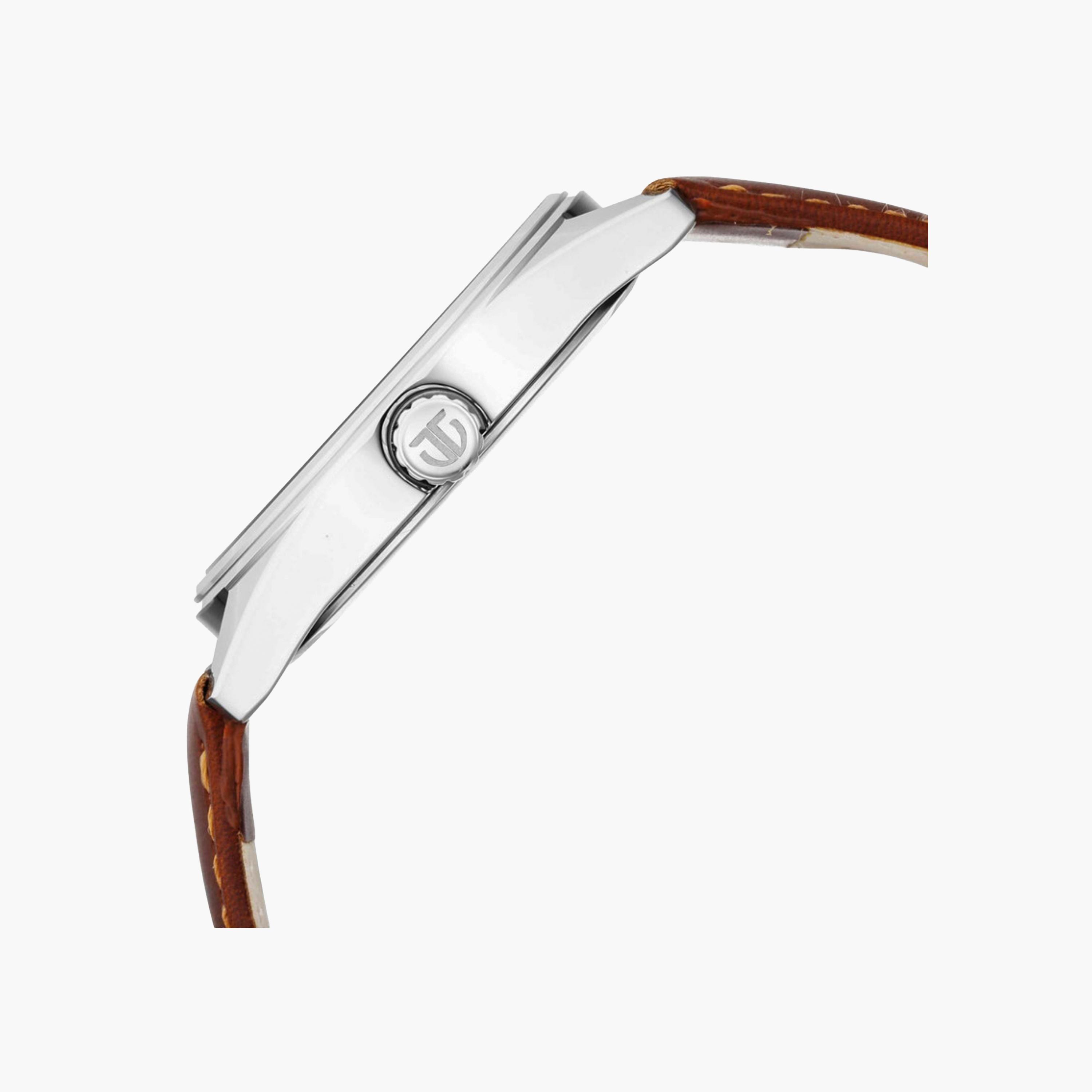 Classic Blue Dial Leather Watch-men-watchesandjewellery-watches-image-4
