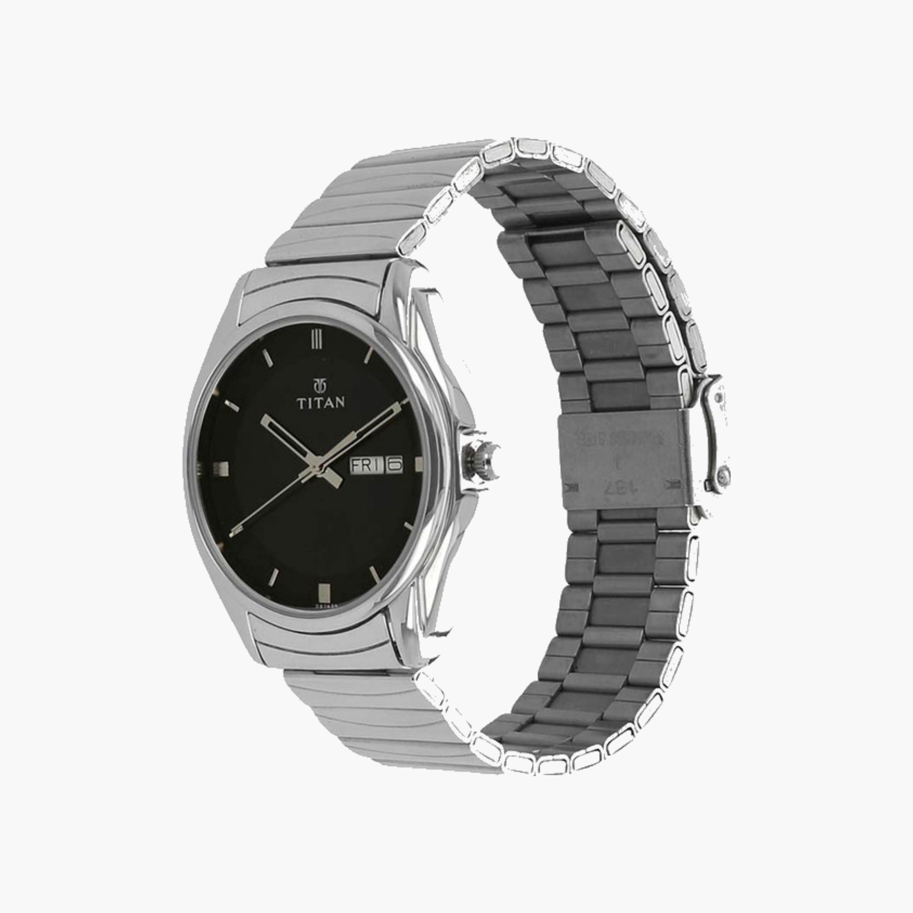 Black Dial Stainless Steel Watch-men-watchesandjewellery-watches-image-2
