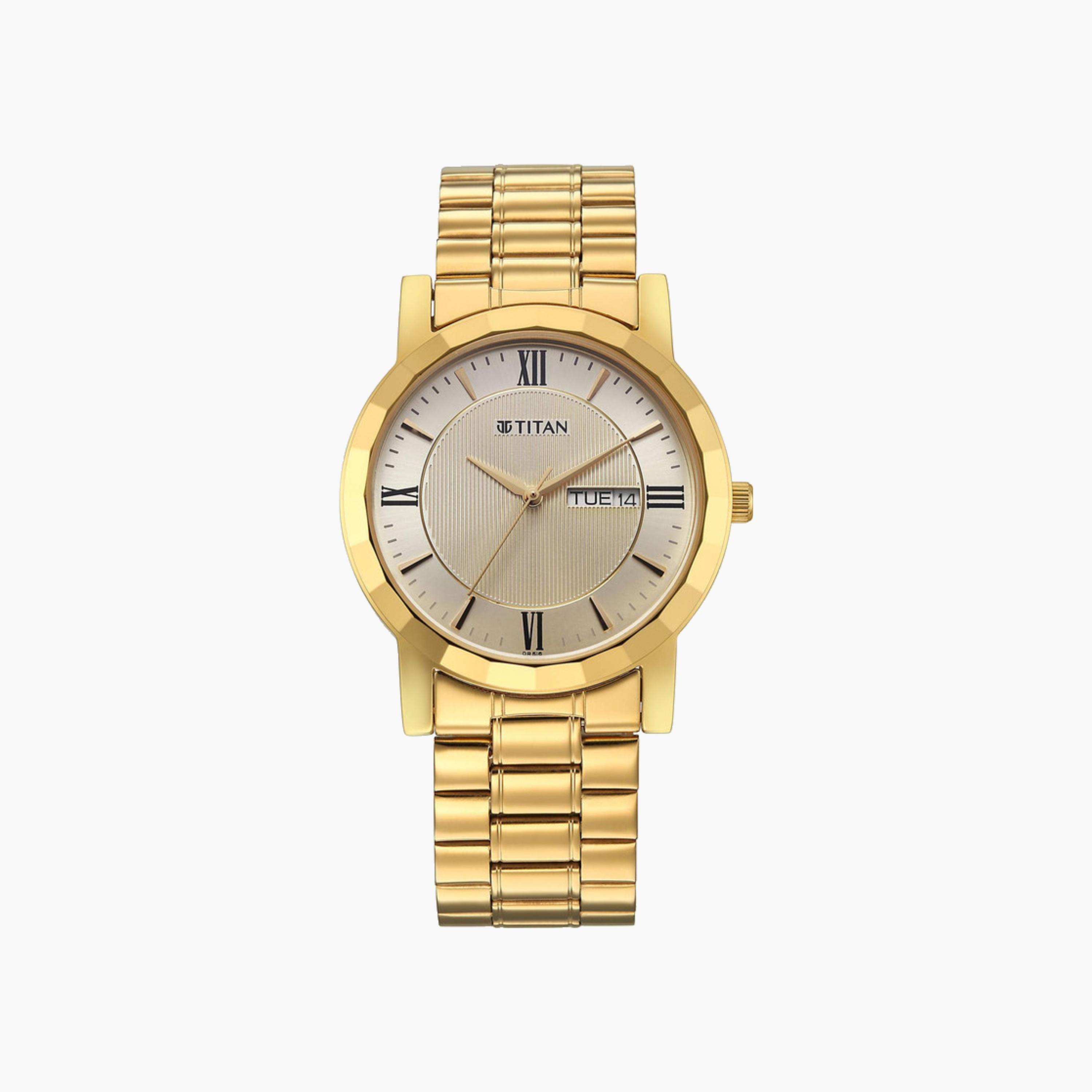 Gold Tone Stainless Steel Watch-men-watchesandjewellery-watches-image-1