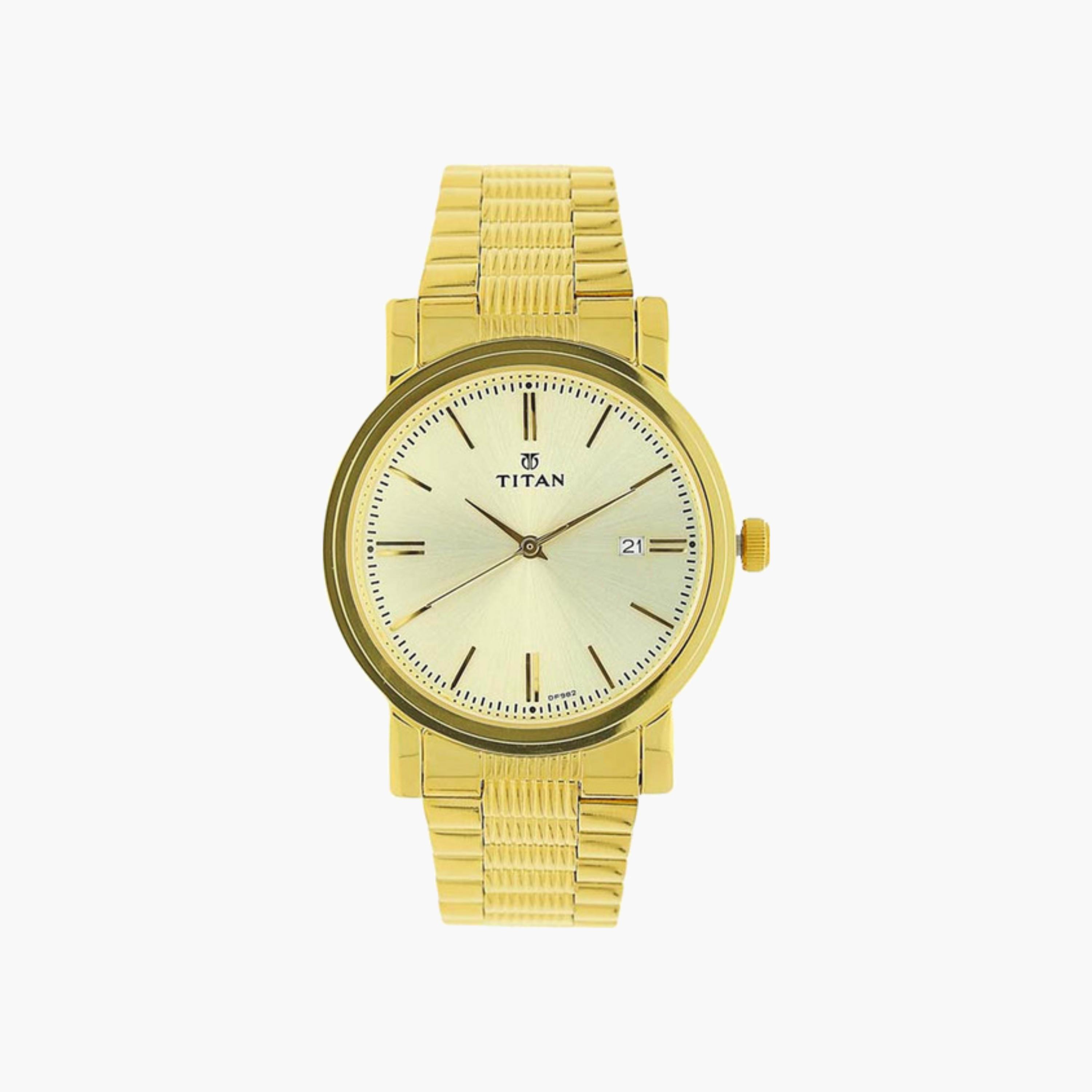 Gold Tone Stainless Steel Watch-men-watchesandjewellery-watches-image-1