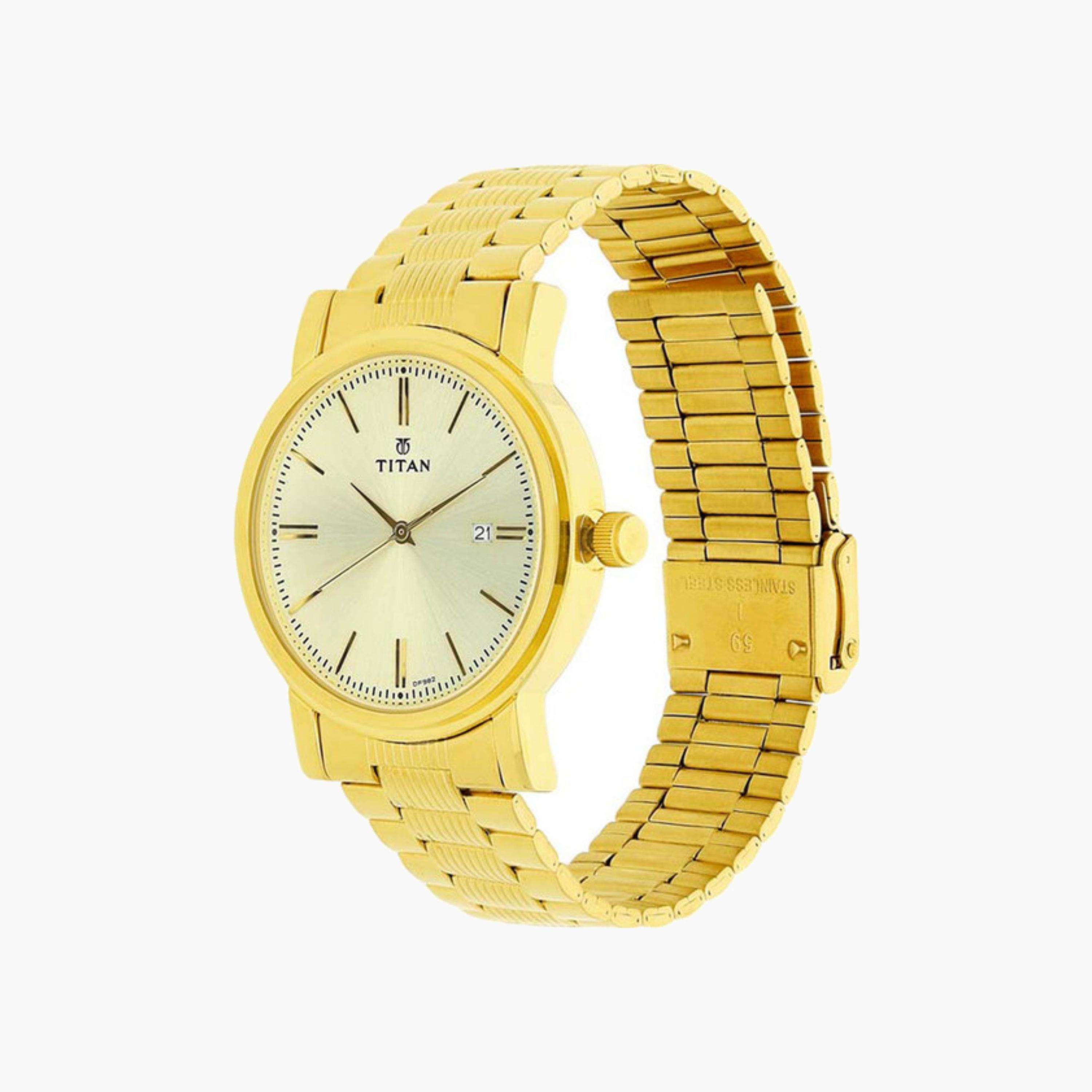 Gold Tone Stainless Steel Watch-men-watchesandjewellery-watches-image-2