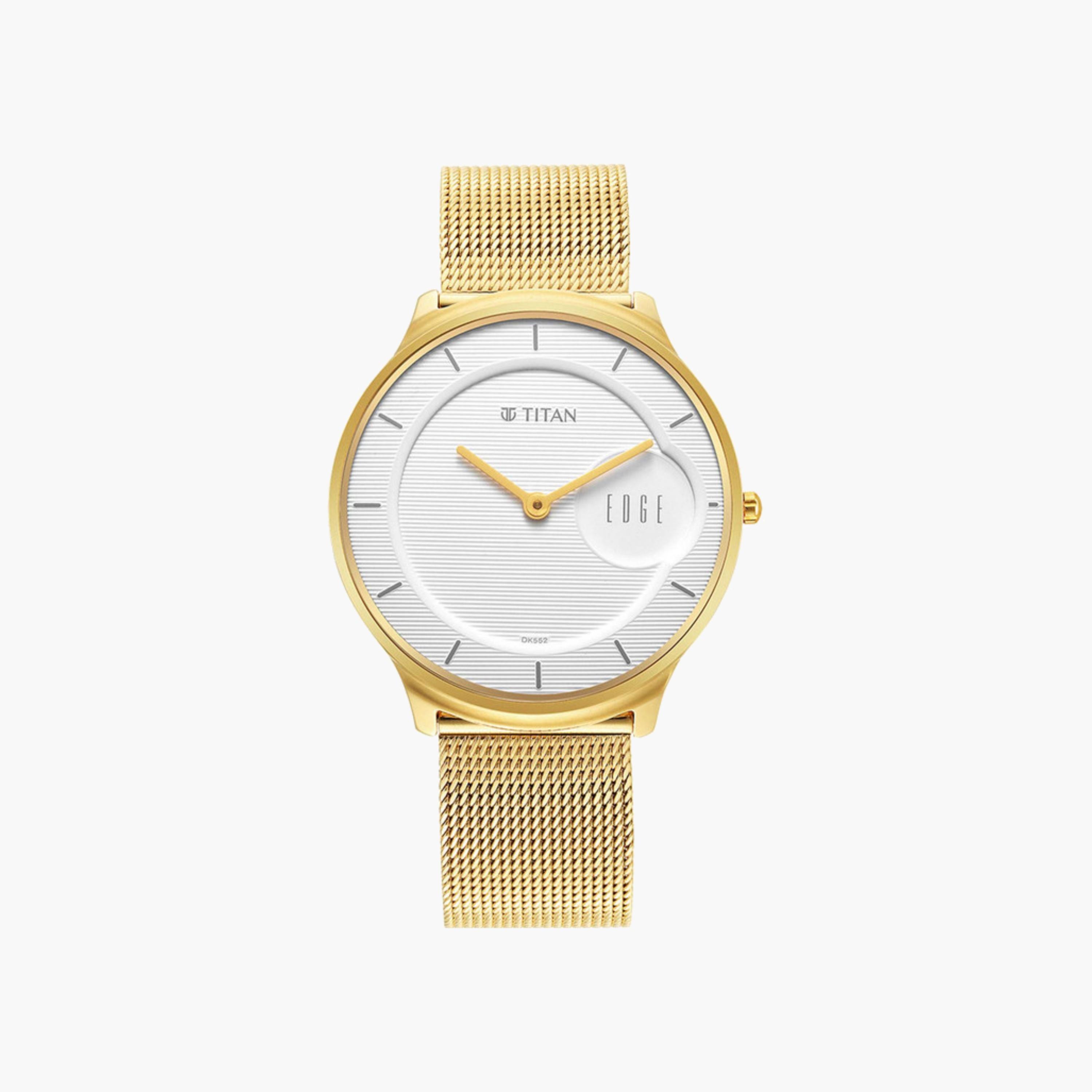 Gold-Toned Mesh Strap Watch-women-watchesandjewellery-watches-image-1