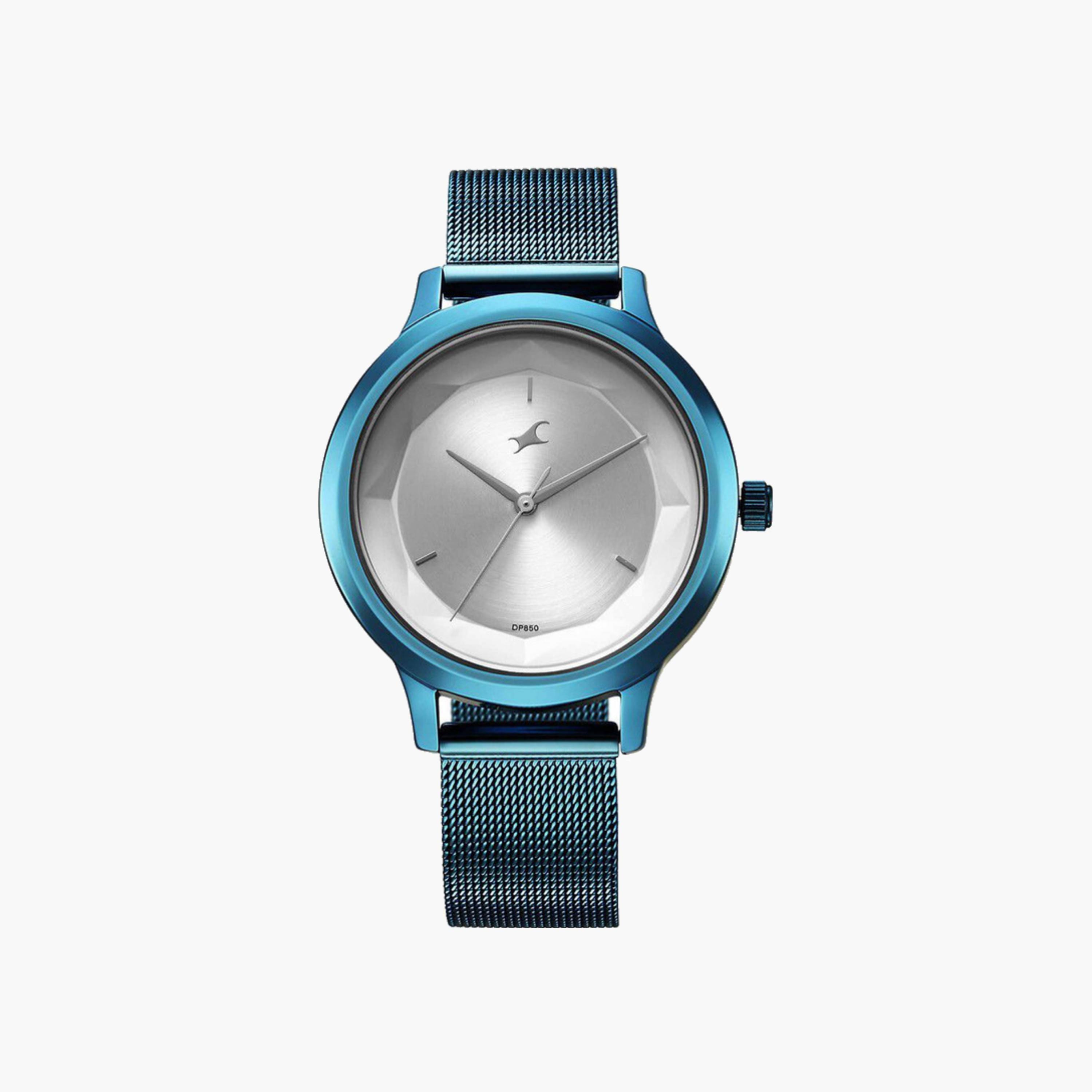 Blue Mesh Strap Watch-women-watchesandjewellery-watches-image-1