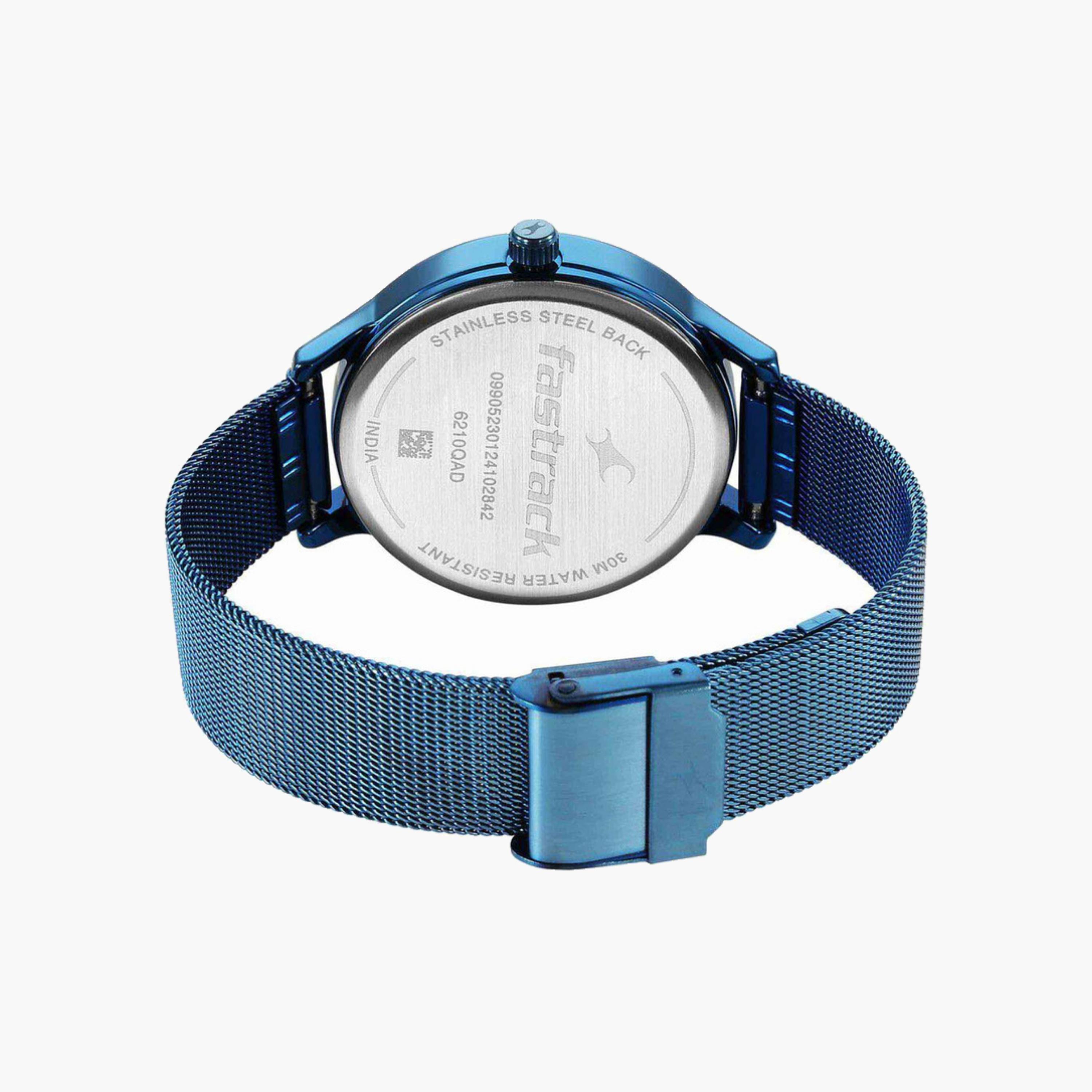 Blue Mesh Strap Watch-women-watchesandjewellery-watches-image-2