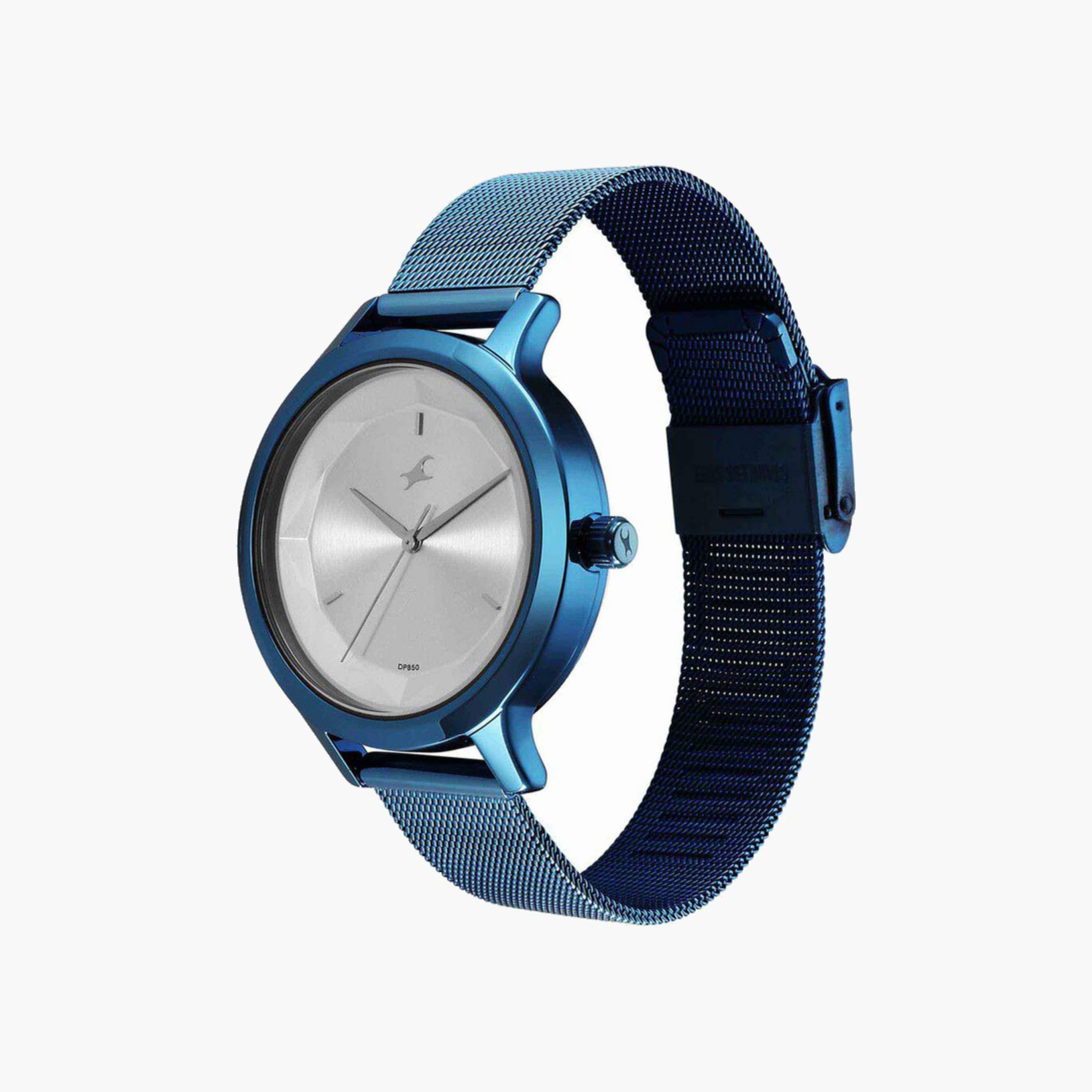 Blue Mesh Strap Watch-women-watchesandjewellery-watches-image-4