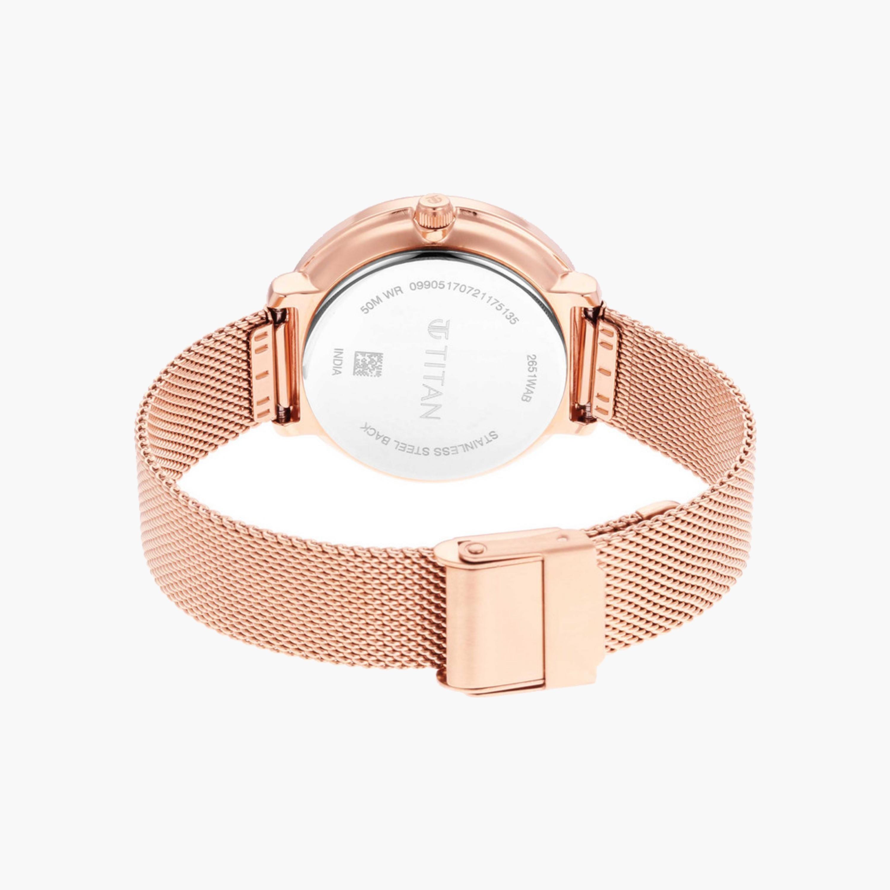 Rose Gold Mesh Strap Watch-women-watchesandjewellery-watches-image-4