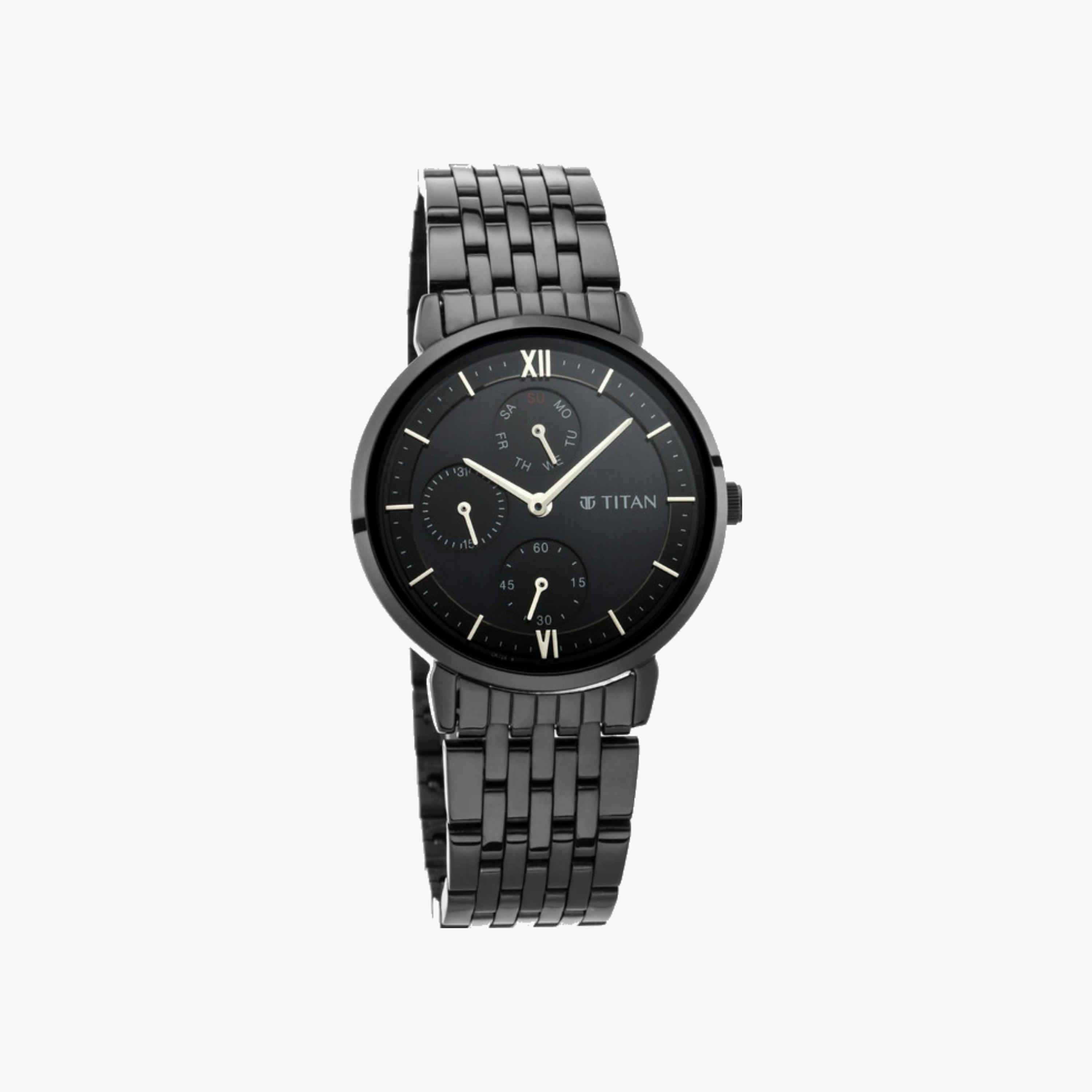 Black Stainless Steel Watch-women-watchesandjewellery-watches-image-1