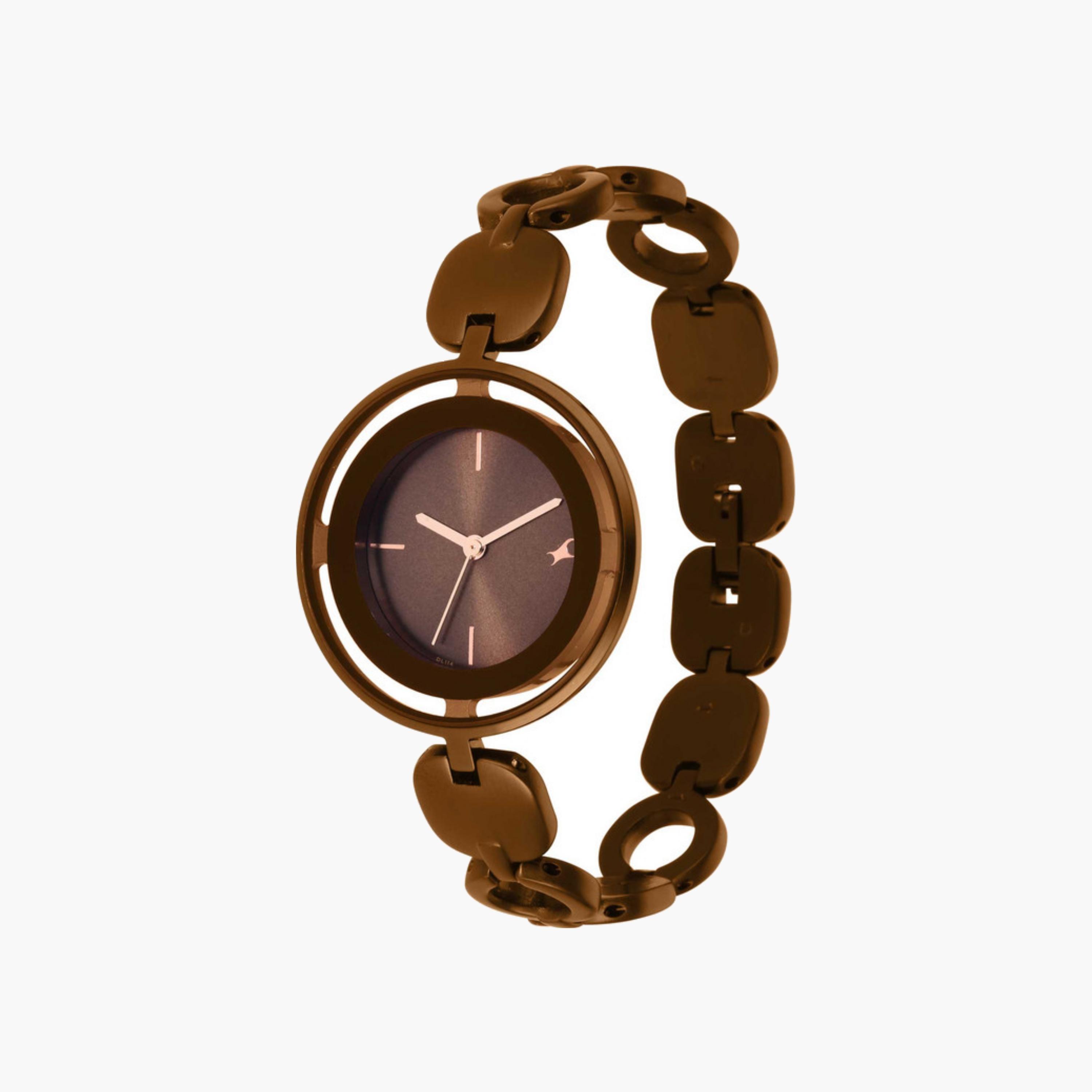 Brown Dial Metal Bracelet Analog Watch-women-watchesandjewellery-watches-image-2