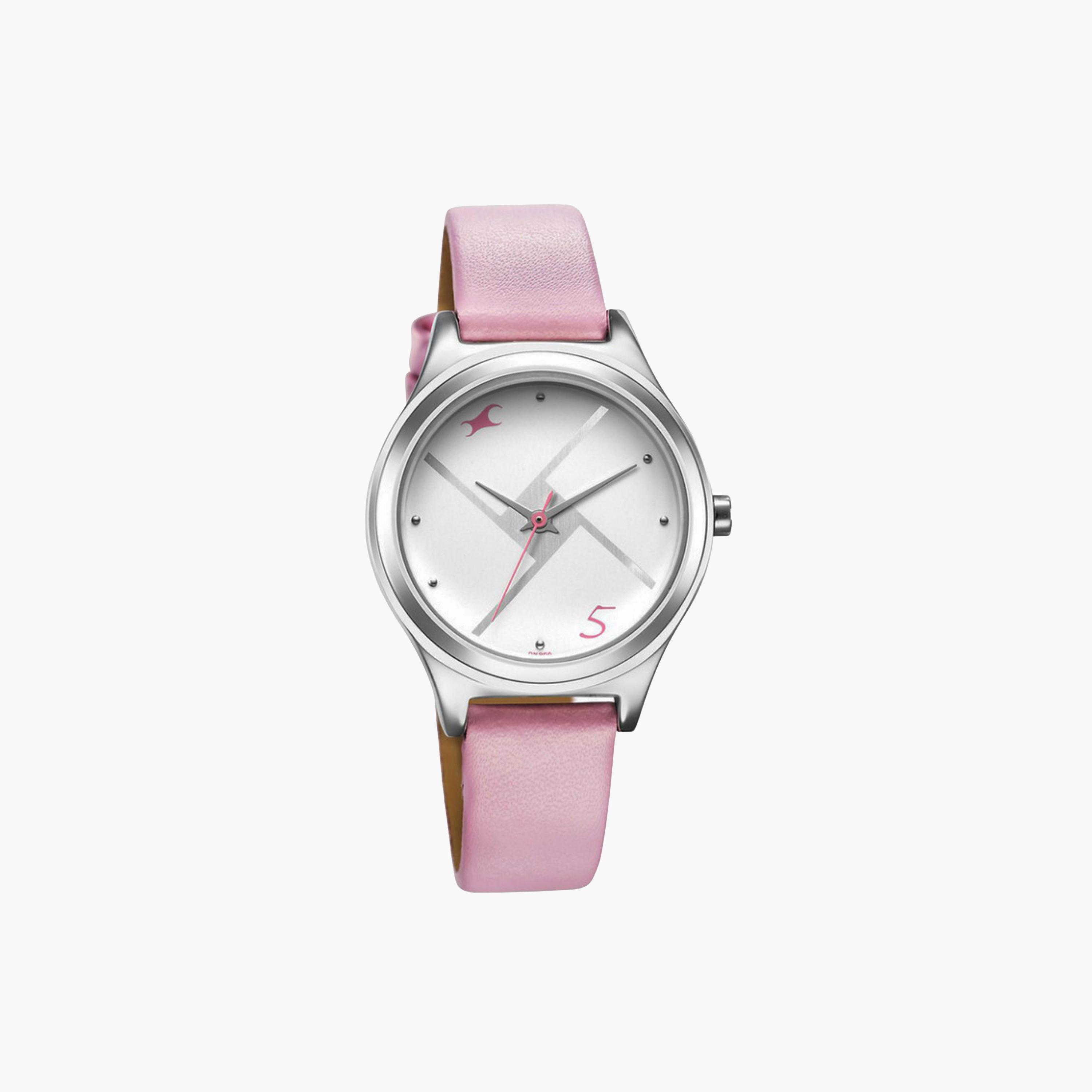 Silver Dial Leather Strap Watch-women-watchesandjewellery-watches-image-1