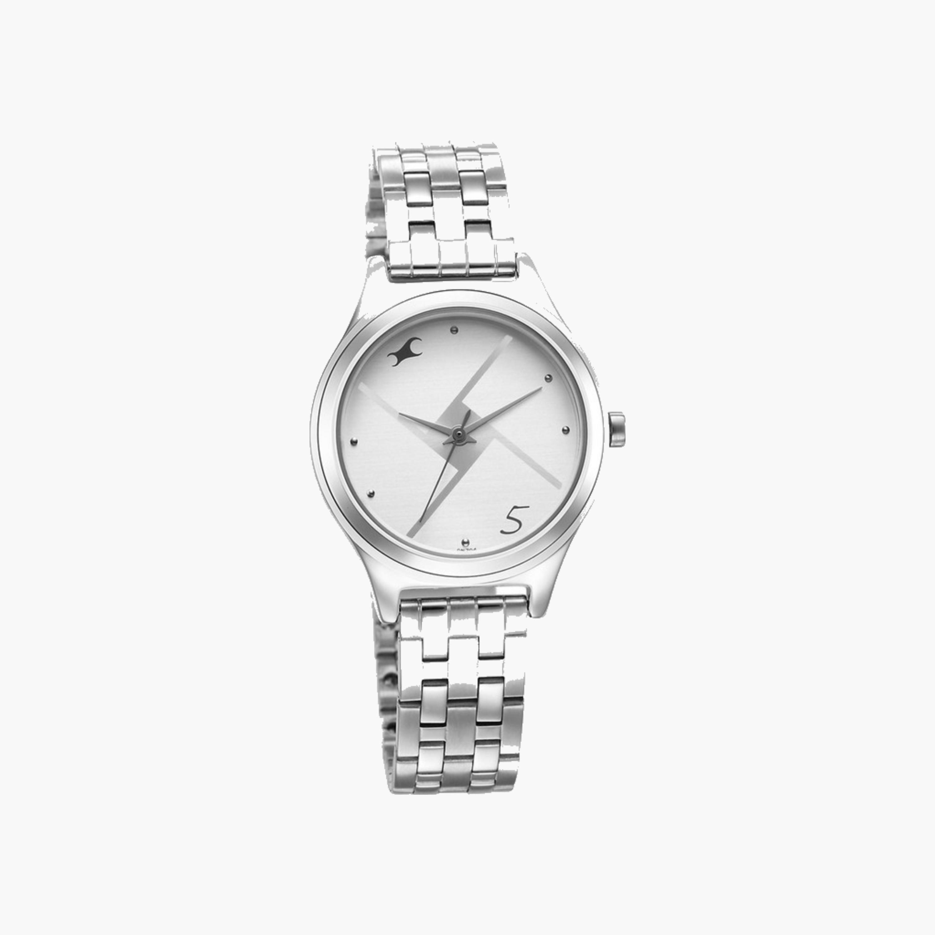 Silver Dial Link Strap Watch-women-watchesandjewellery-watches-image-1