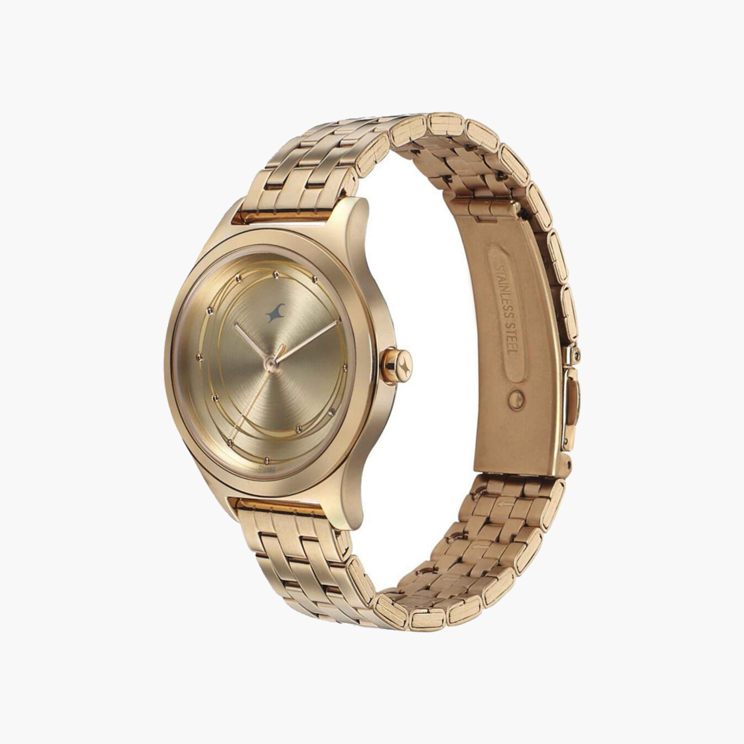 Golden Dial Stainless Steel Watch-women-watchesandjewellery-watches-image-2