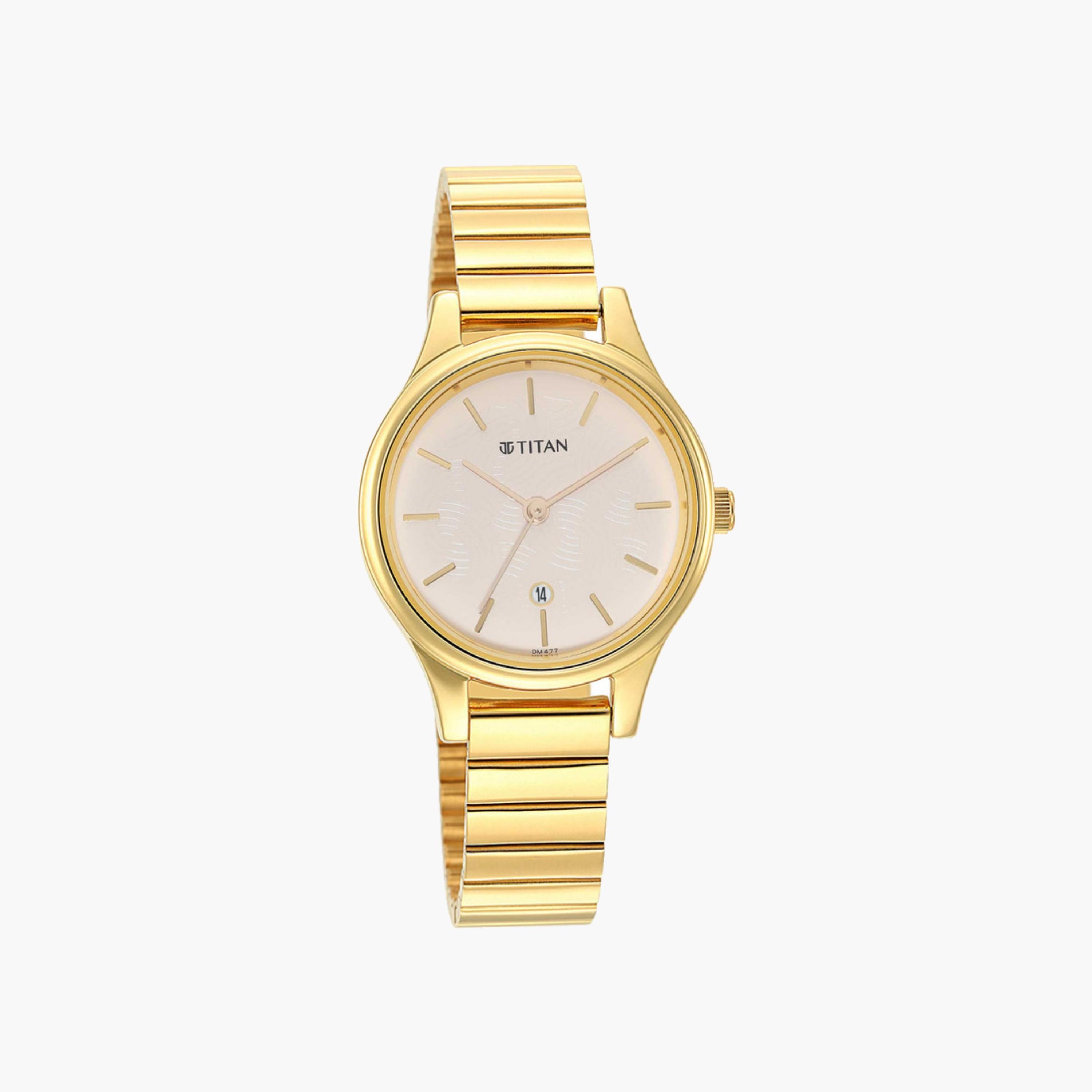 Elegant Women's Gold Tone Watch-women-watchesandjewellery-watches-image-1