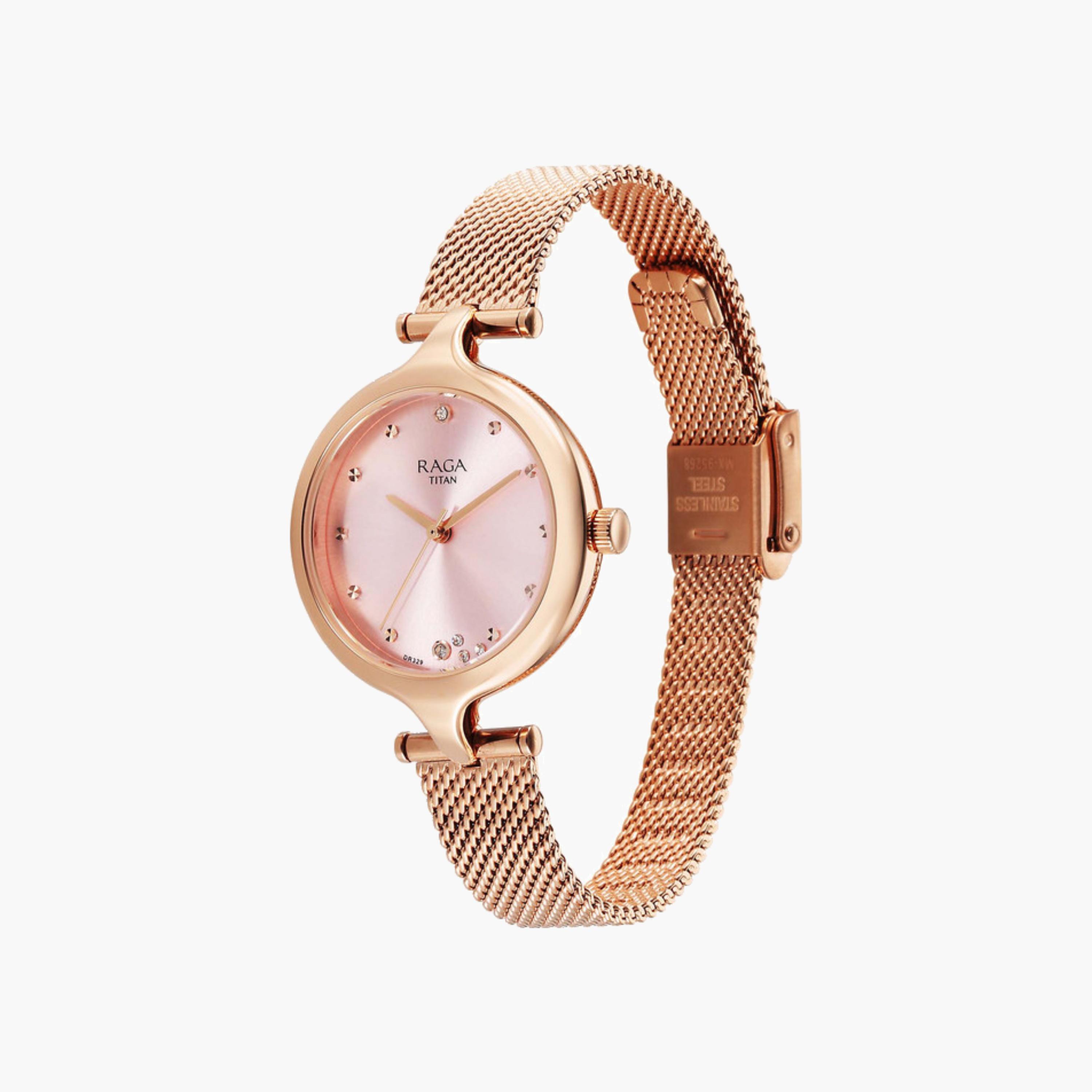 Rose Gold Milanese Strap Watch-women-watchesandjewellery-watches-image-2