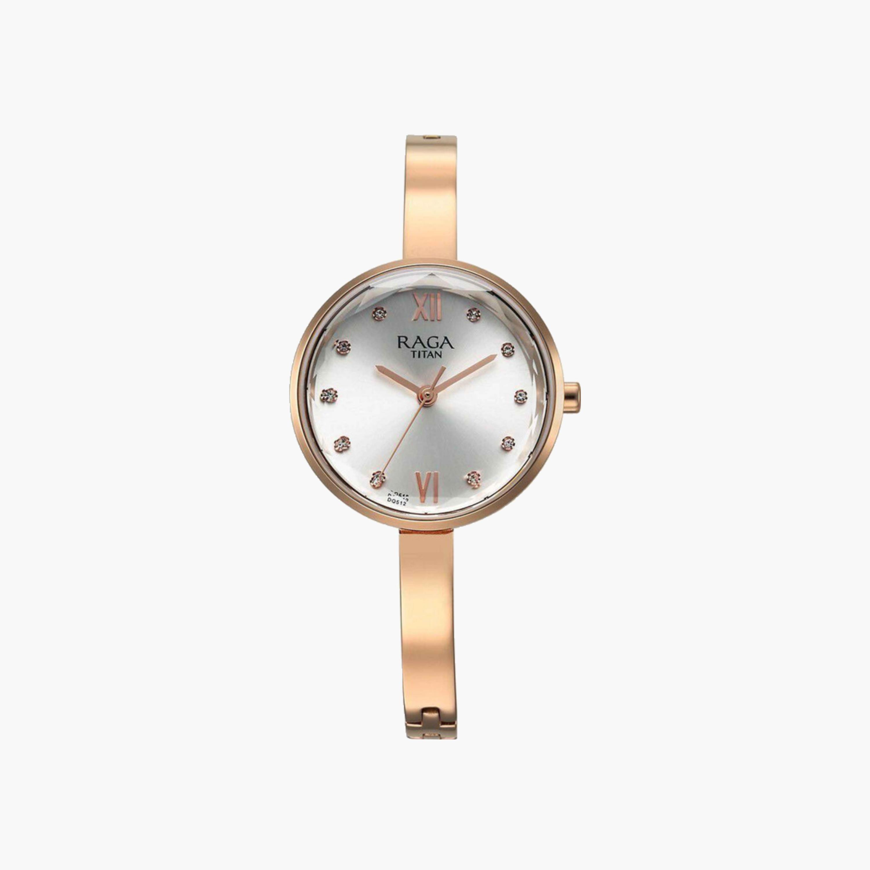 ساعة يد نسائية أنالوج ذهبية وردية-women-watchesandjewellery-watches-image-1