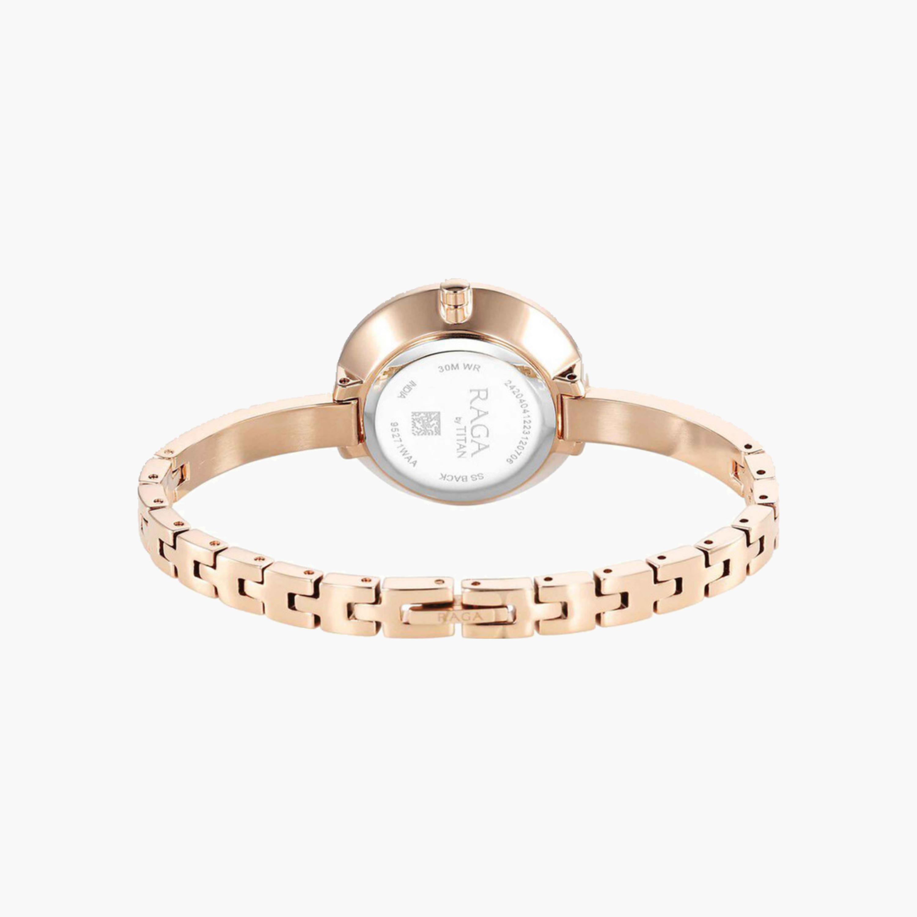 ساعة يد نسائية أنالوج ذهبية وردية-women-watchesandjewellery-watches-image-4