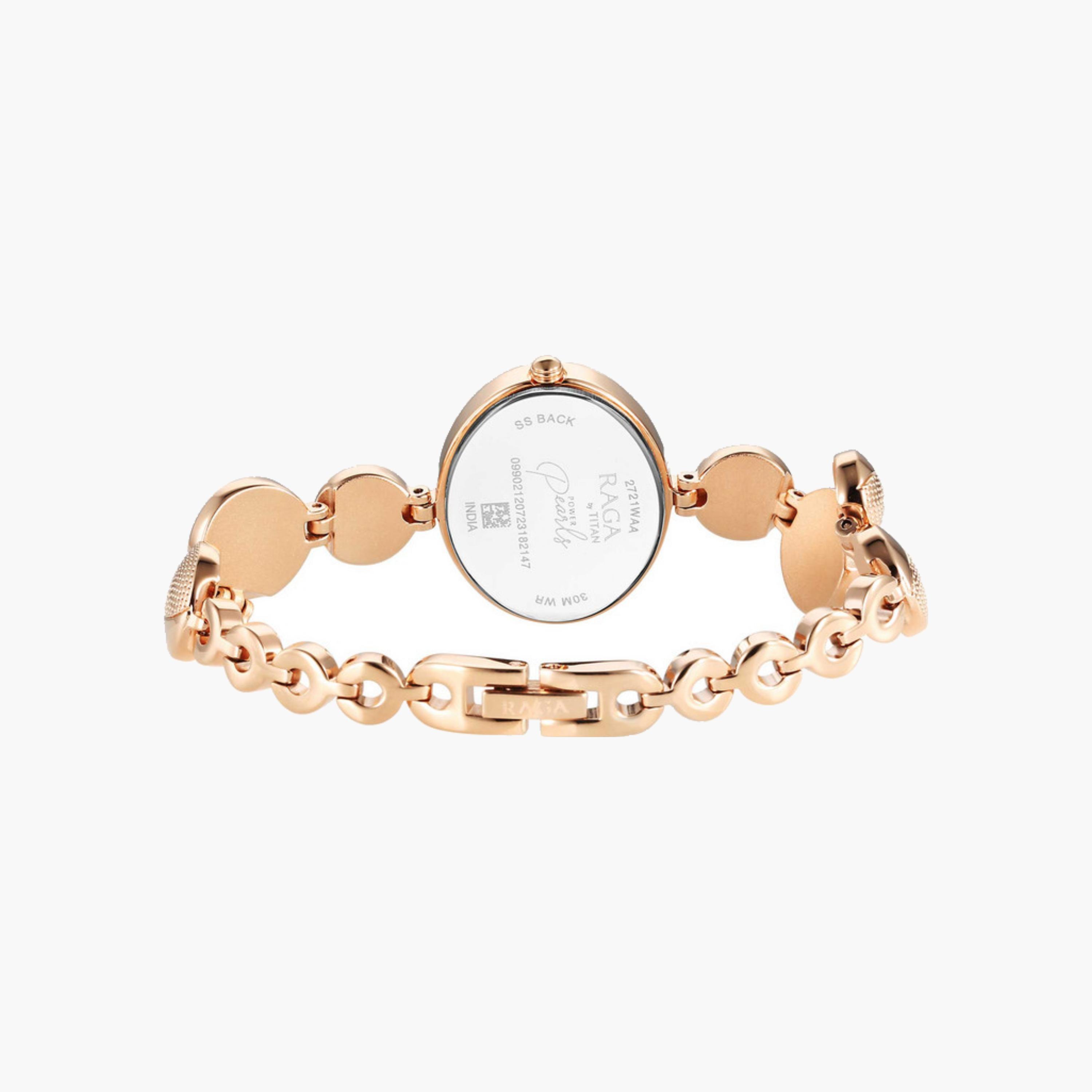 Pearl Dial Metal Strap Watch-women-watchesandjewellery-watches-image-3