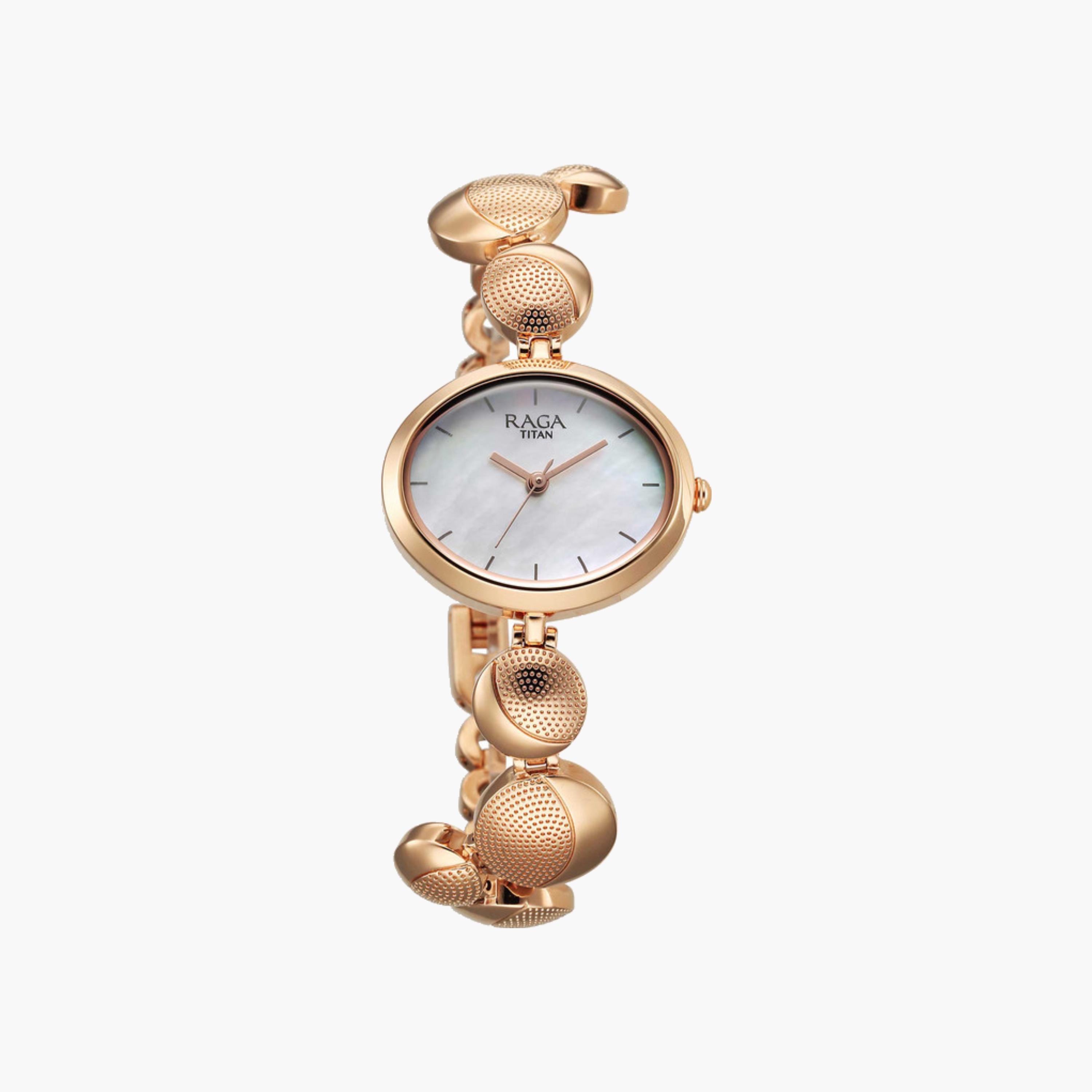 Pearl Dial Metal Strap Watch-women-watchesandjewellery-watches-image-4