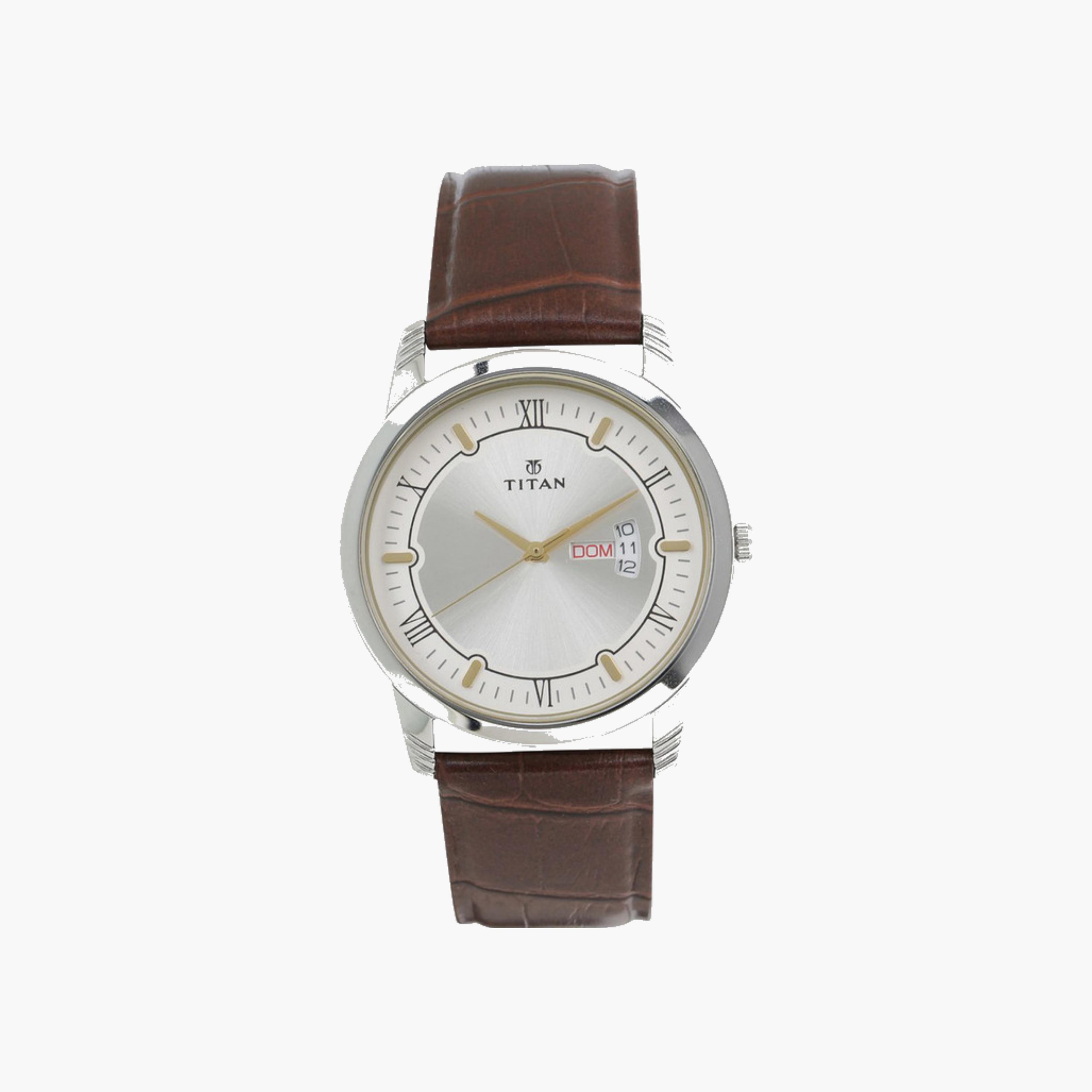 Classic Men's Watch Leather Strap-men-watchesandjewellery-watches-image-1