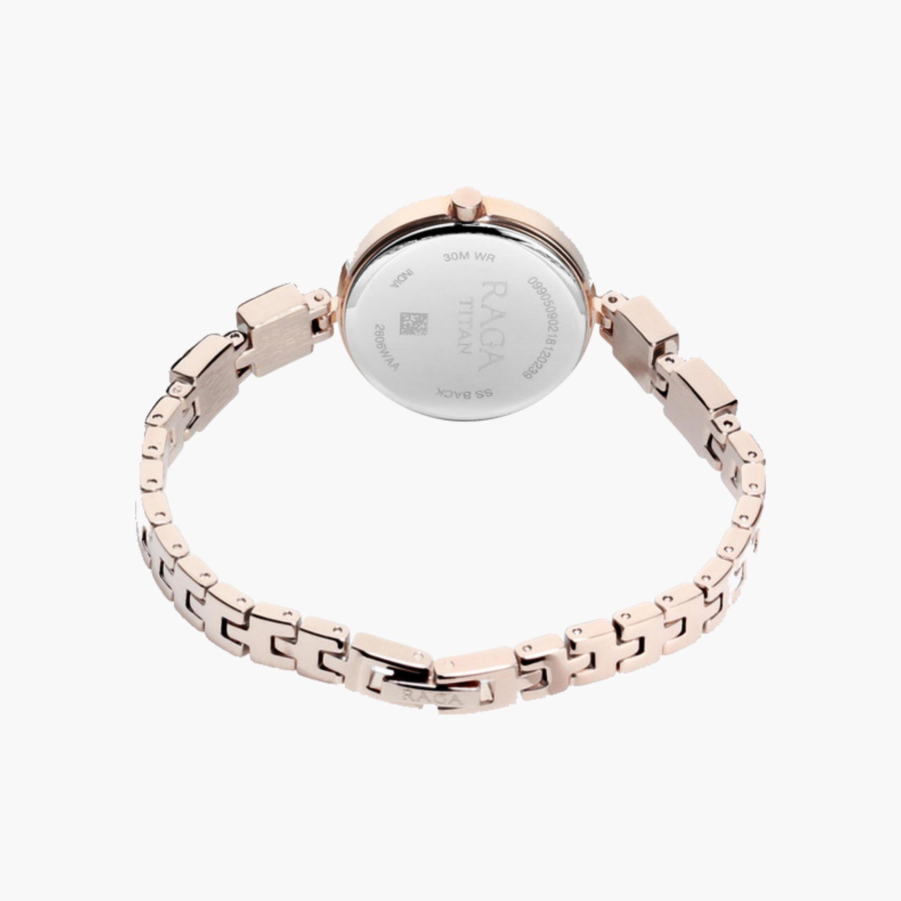 ساعة يد نسائية أنالوج ذهبي وردي-women-watchesandjewellery-watches-image-4