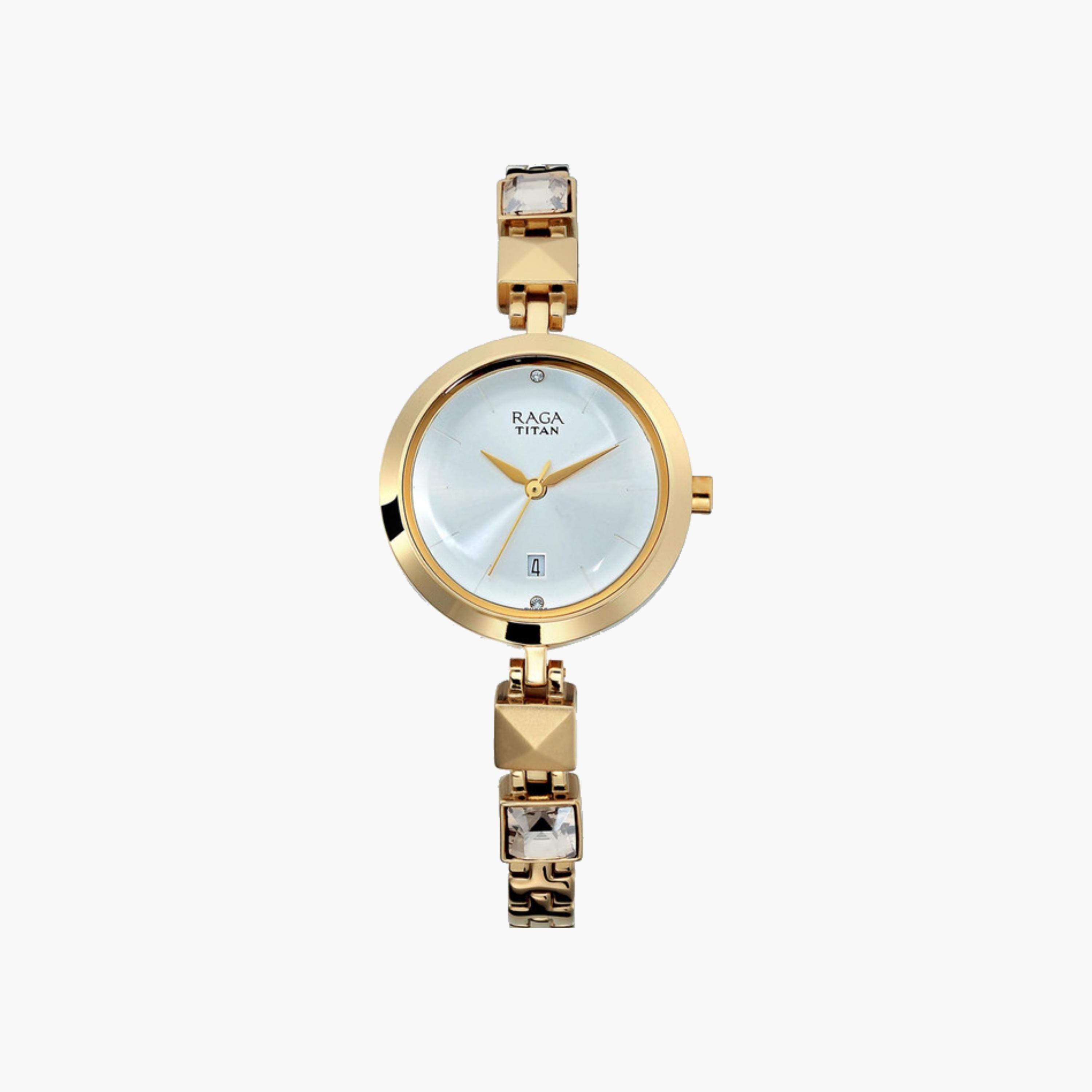 ساعة نسائية تناظرية باللون الذهبي-women-watchesandjewellery-watches-image-1