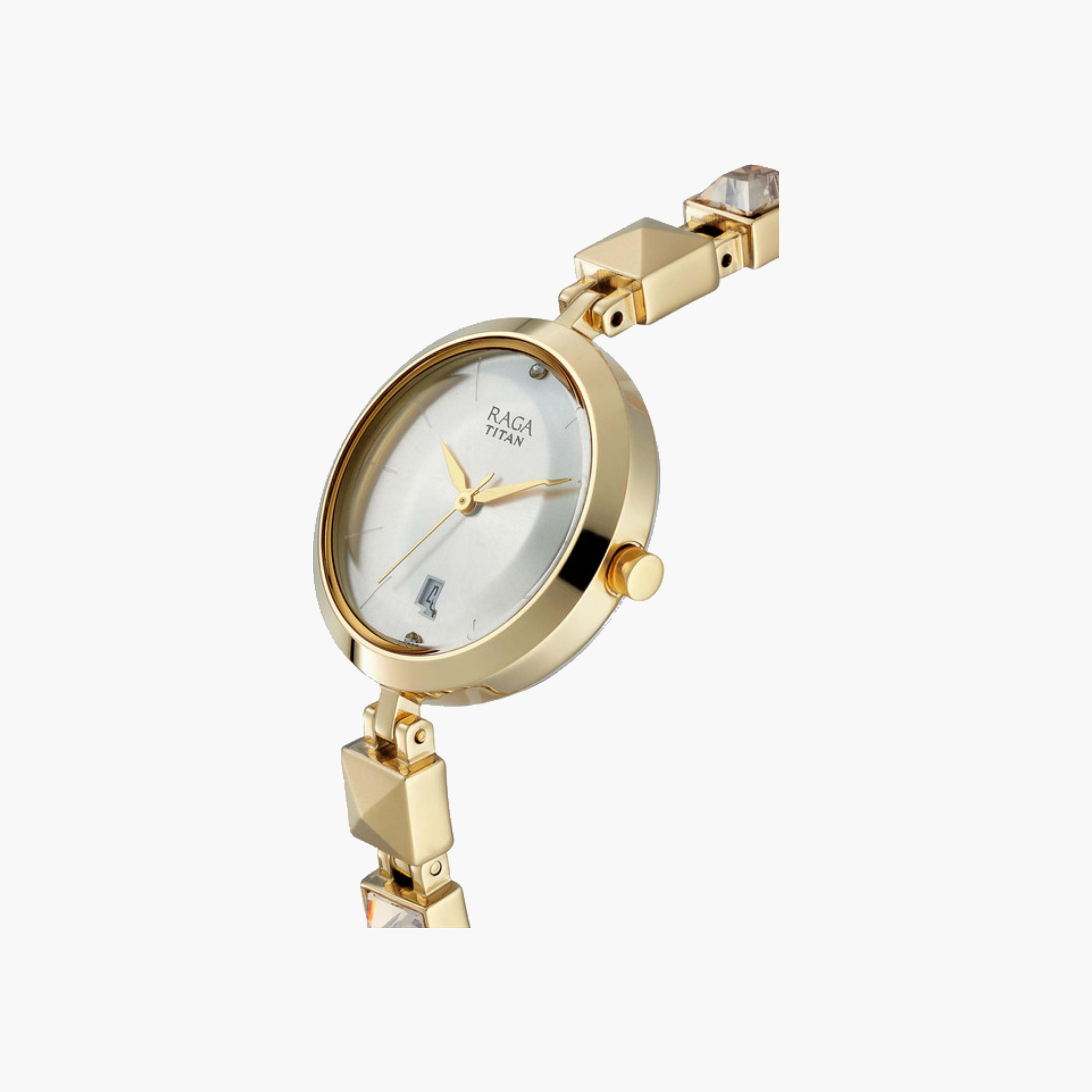 ساعة نسائية تناظرية باللون الذهبي-women-watchesandjewellery-watches-image-4