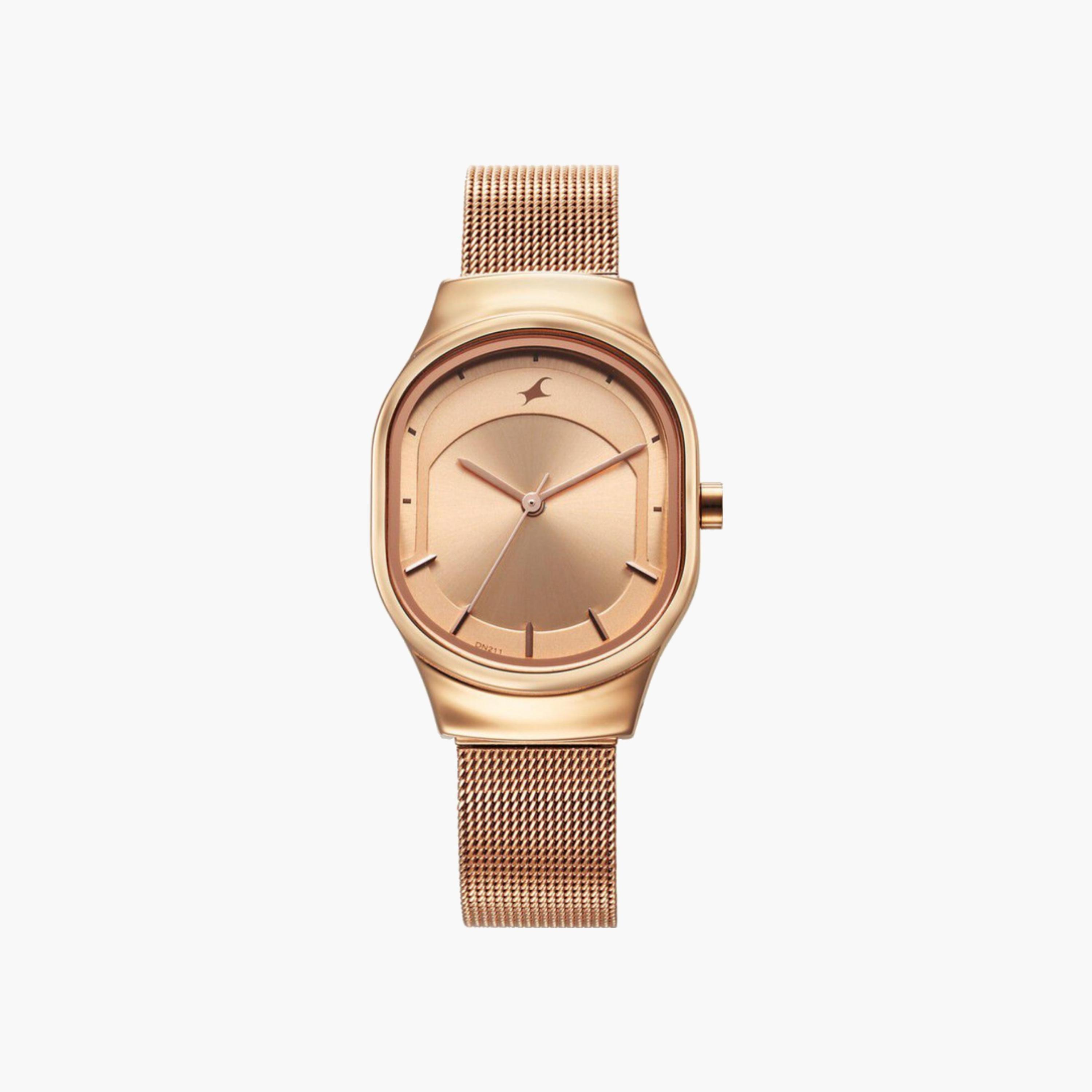 Rose Gold Mesh Strap Watch-women-watchesandjewellery-watches-image-1
