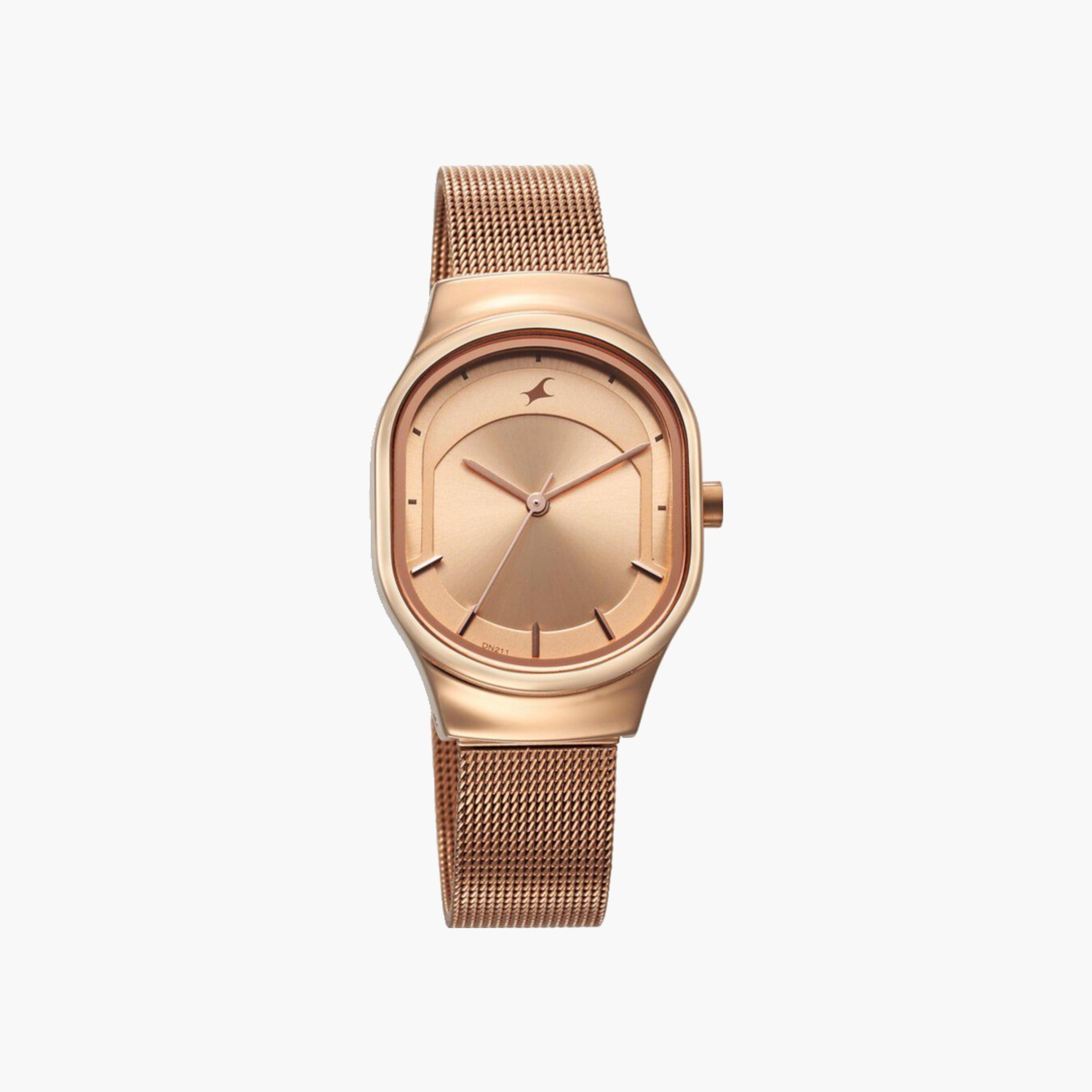 Rose Gold Mesh Strap Watch-women-watchesandjewellery-watches-image-4