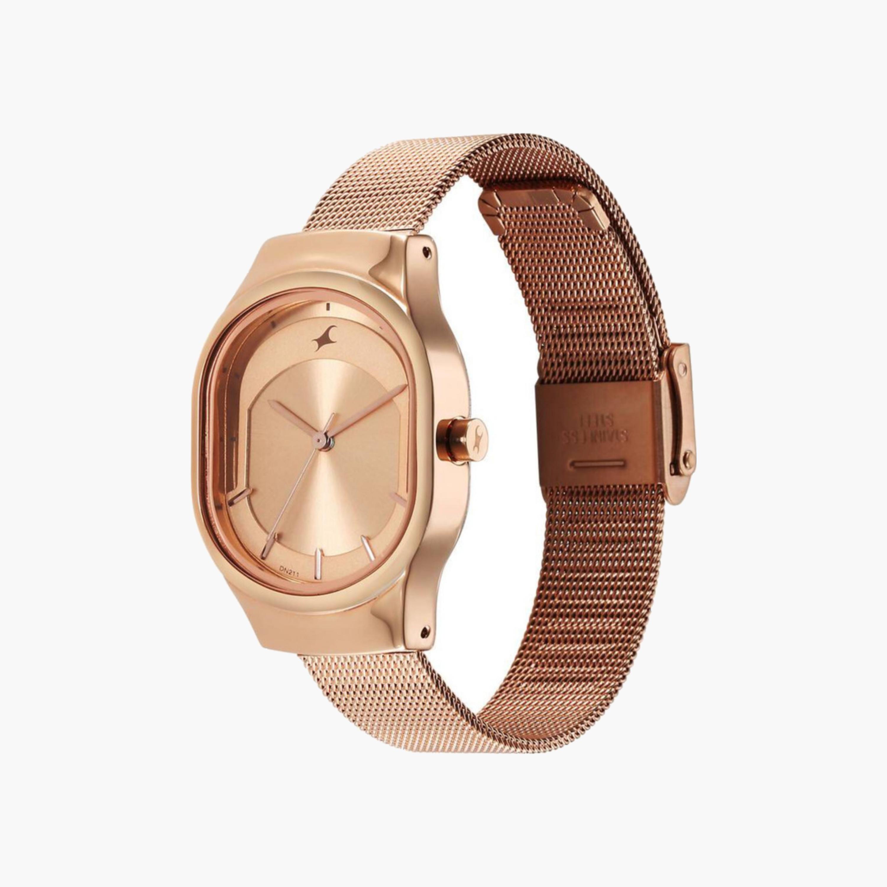 Rose Gold Mesh Strap Watch-women-watchesandjewellery-watches-image-5