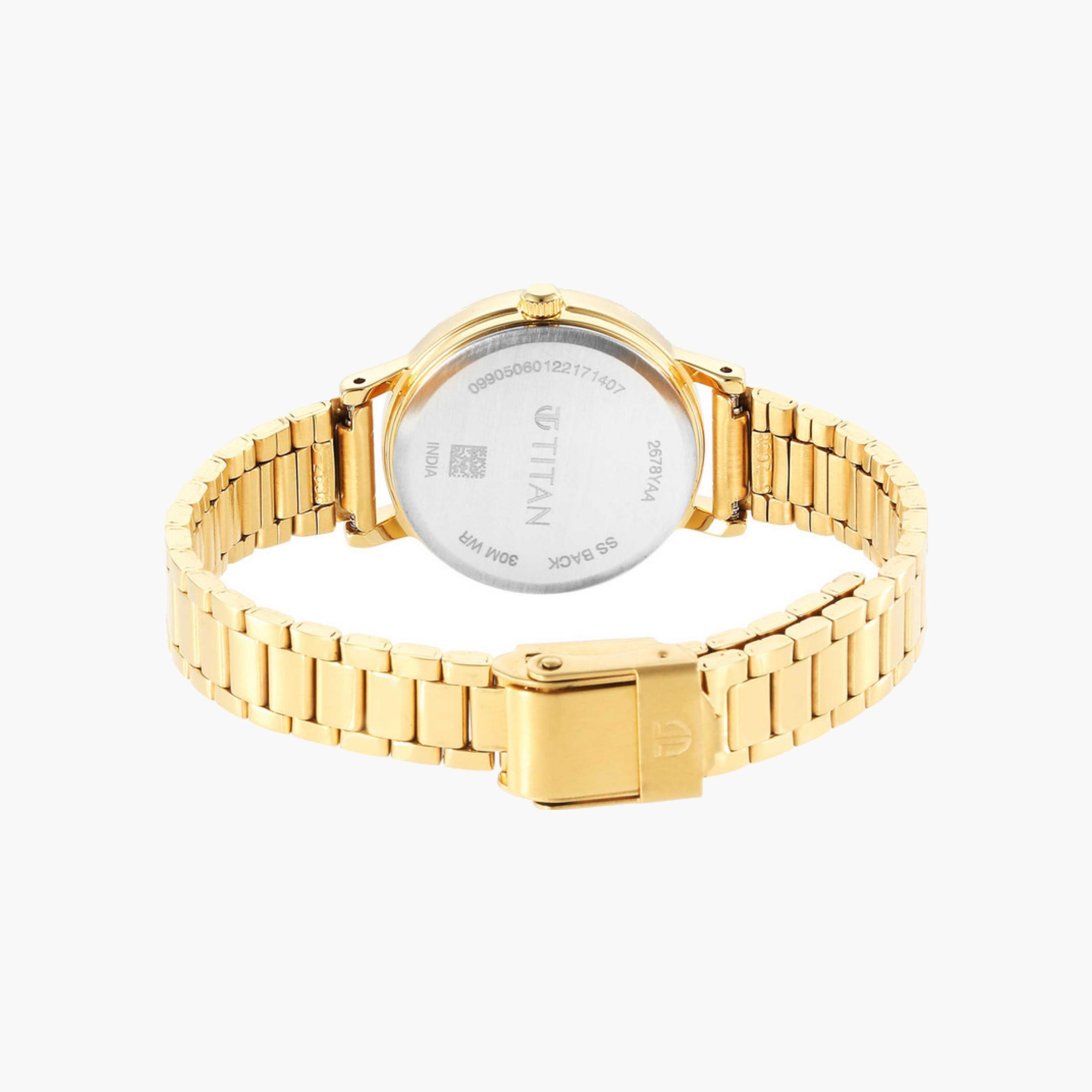 Green Dial Gold Stainless Steel Watch-women-watchesandjewellery-watches-image-4