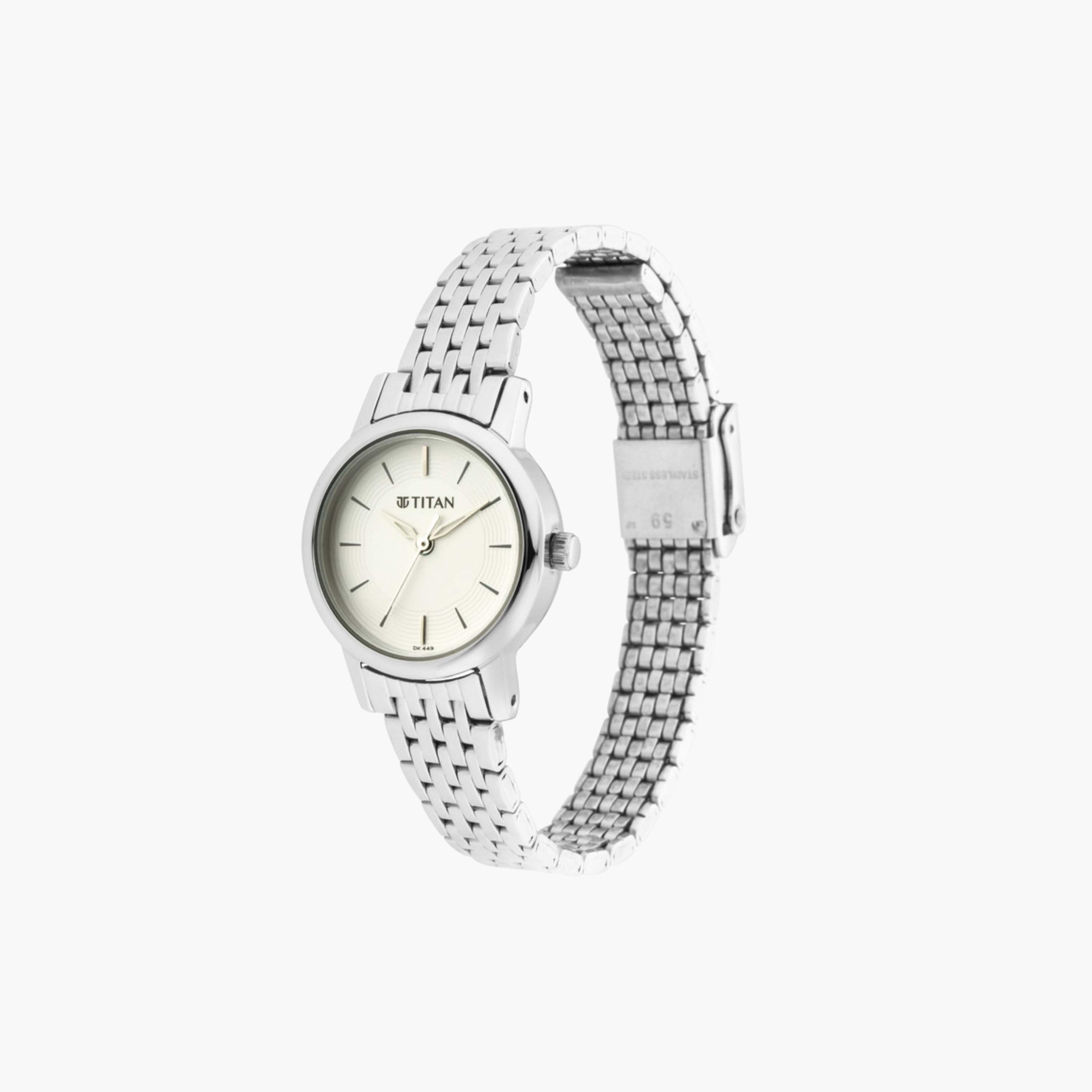 Silver Dial Link Strap Watch-women-watchesandjewellery-watches-image-2