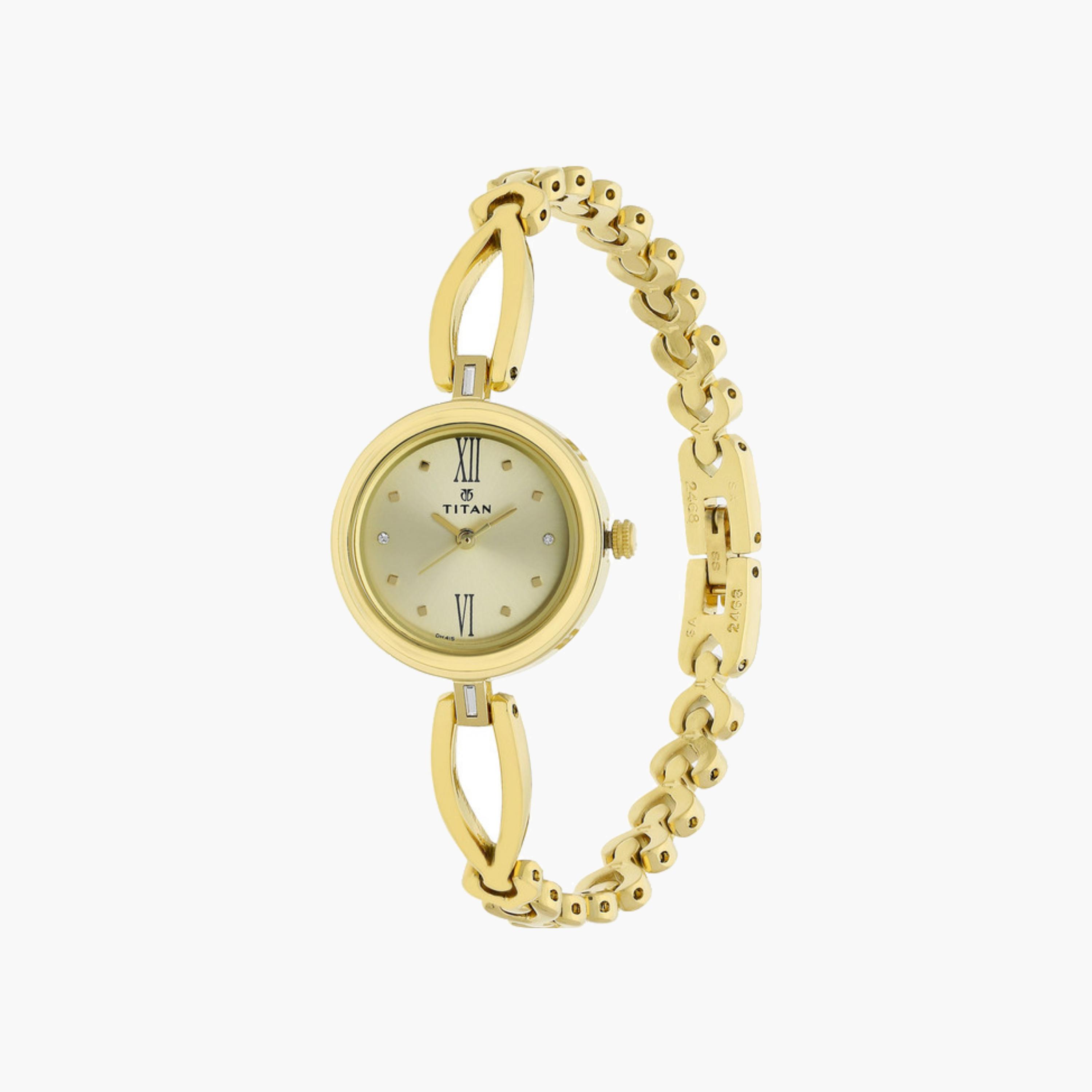 ساعة يد نسائية متألقة ذهبية-women-watchesandjewellery-watches-image-4