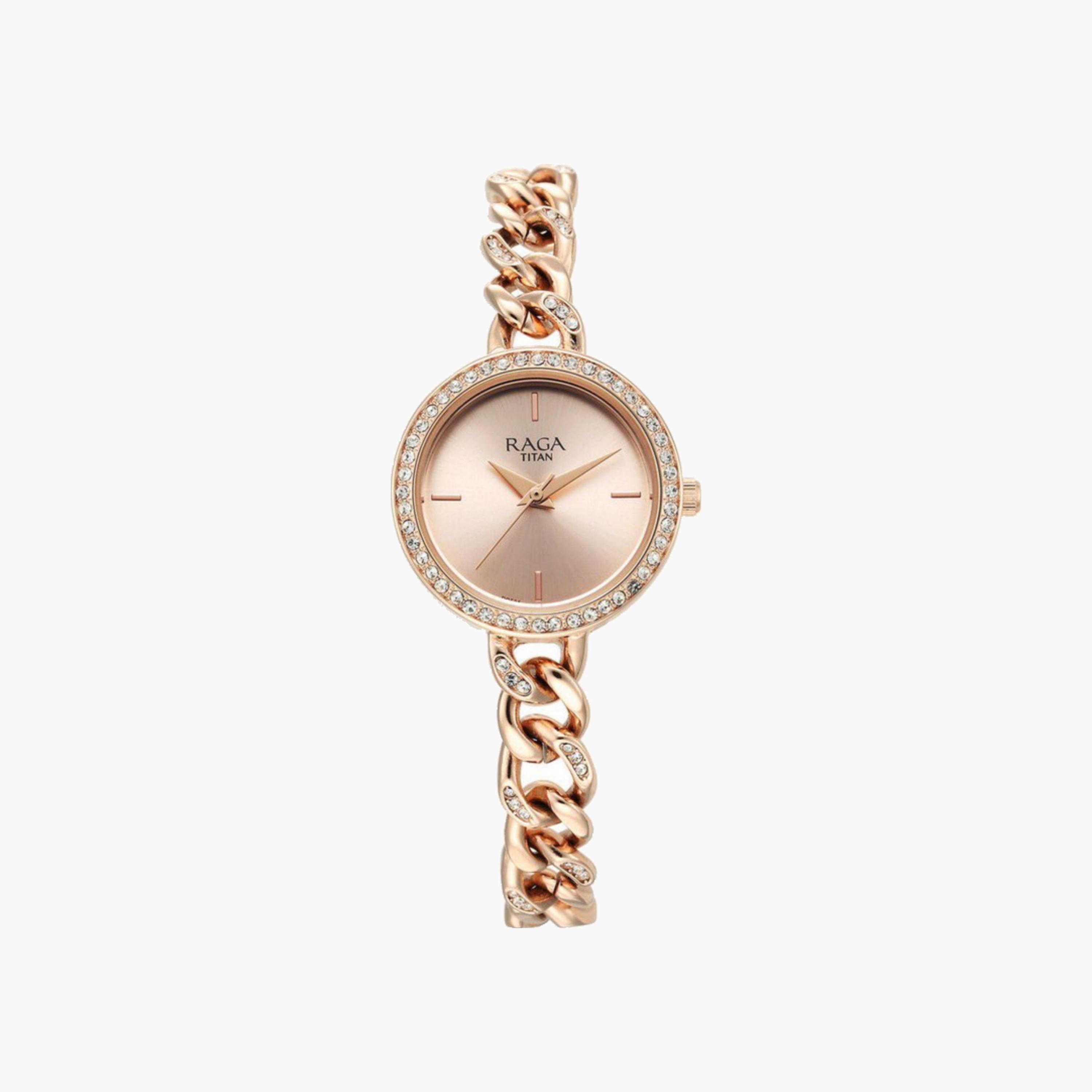 Rose Gold Embellished Women's Watch-women-watchesandjewellery-watches-image-1