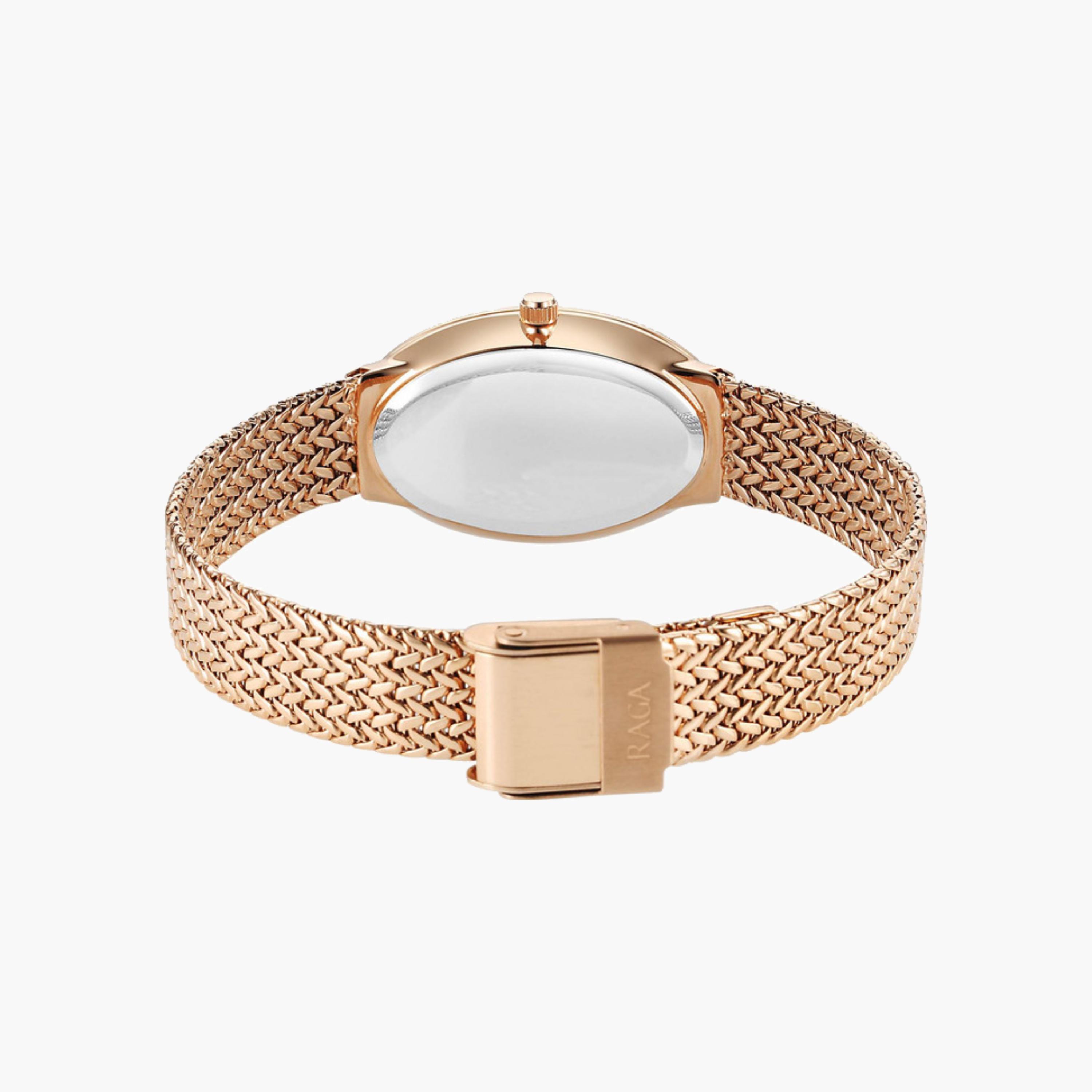 Rose Gold Mesh Strap Watch-women-watchesandjewellery-watches-image-2