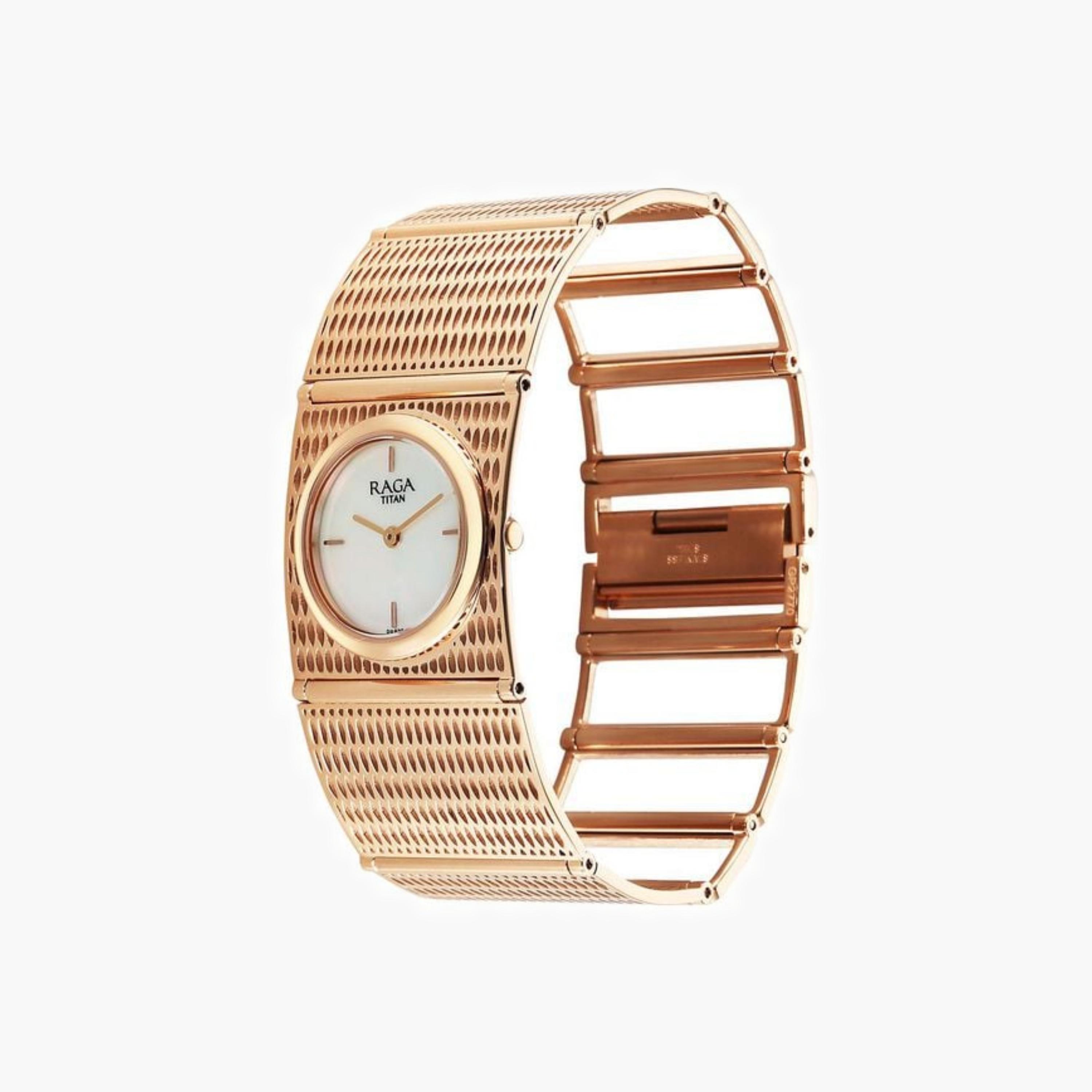 تايتن ساعة نسائية أنيقة بحزام شبكي-women-watchesandjewellery-watches-image-2