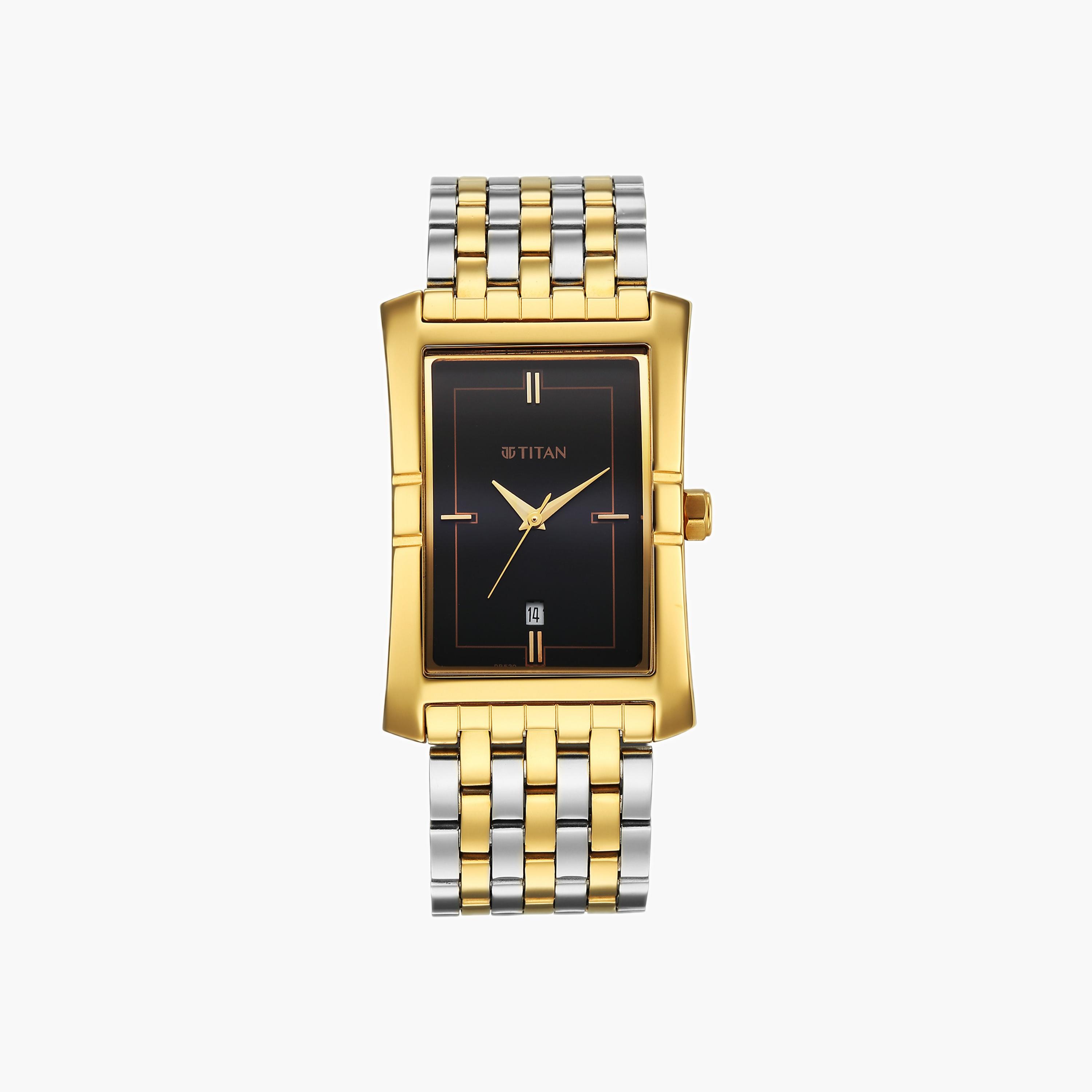 Titan Rectangular Dial Two-Tone Quartz Watch-men-watchesandjewellery-watches-image-5