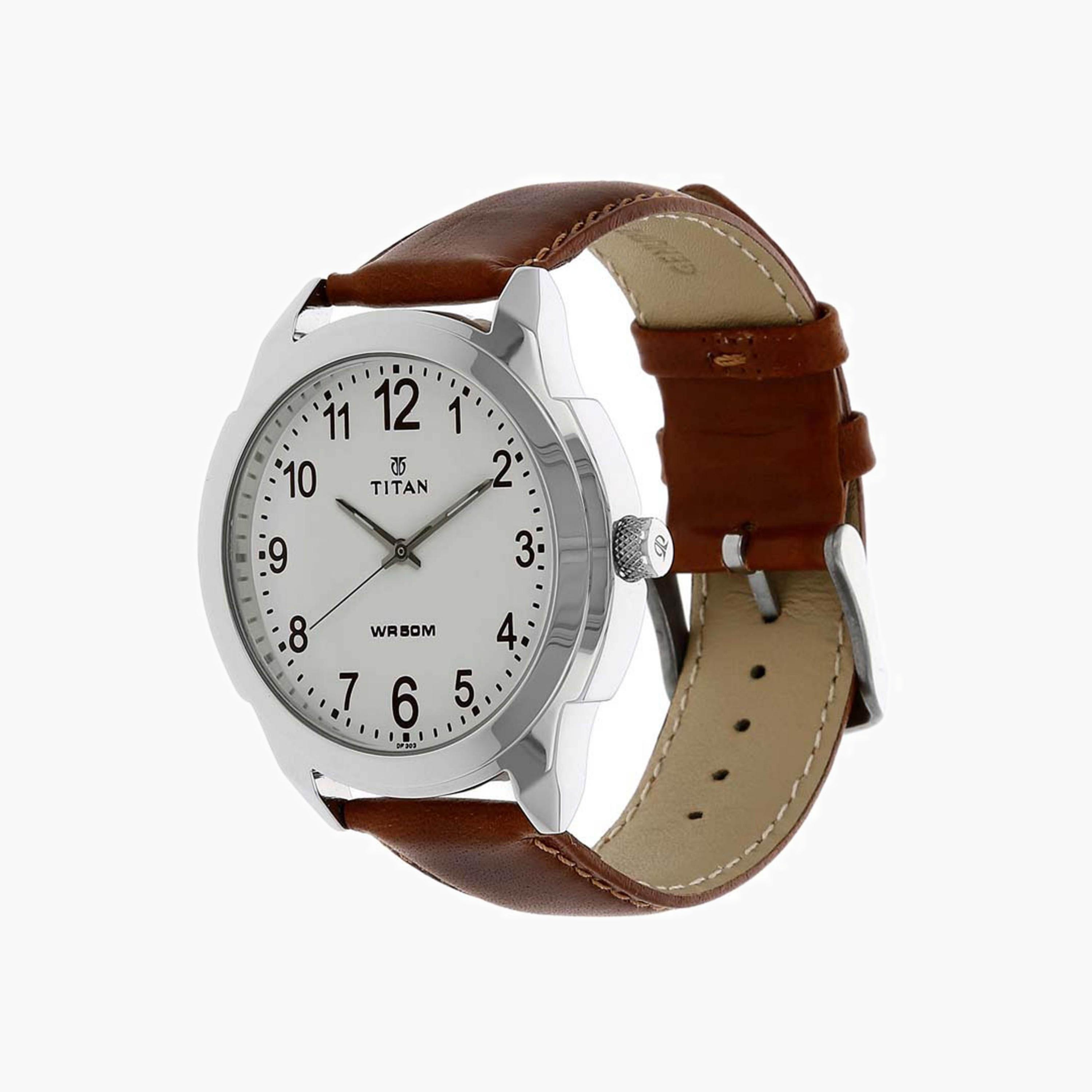 Titan Classic Analog Watch Brown Leather Strap-men-watchesandjewellery-watches-image-3