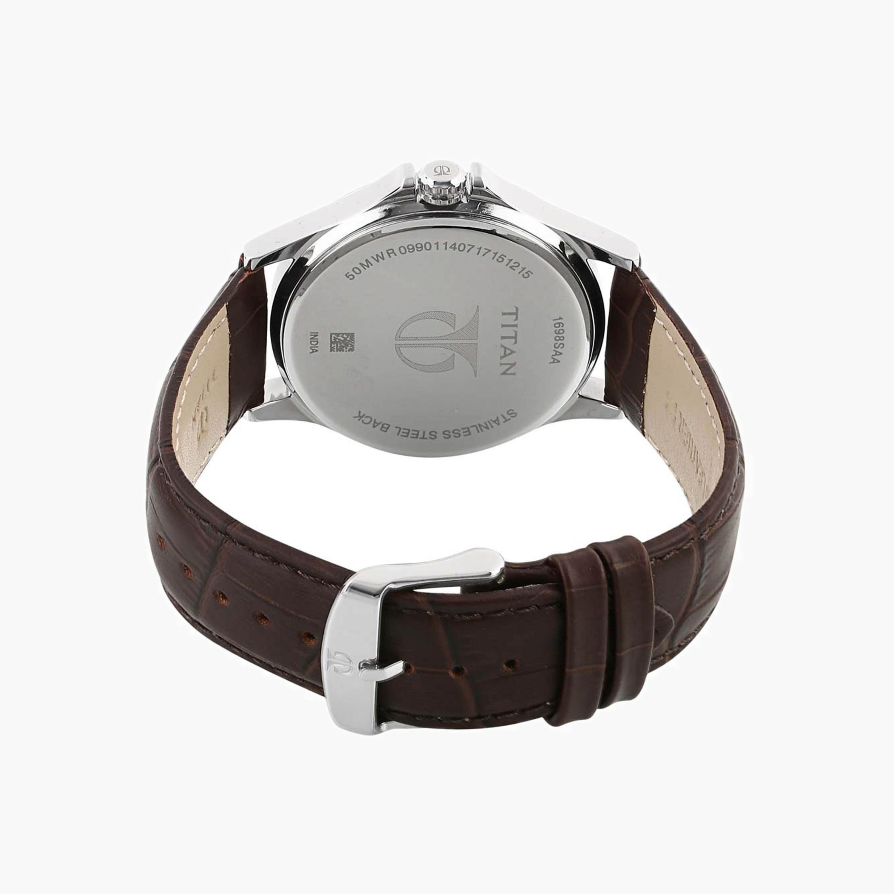 Titan Multifunction Leather Strap Men's Watch-men-watchesandjewellery-watches-image-3