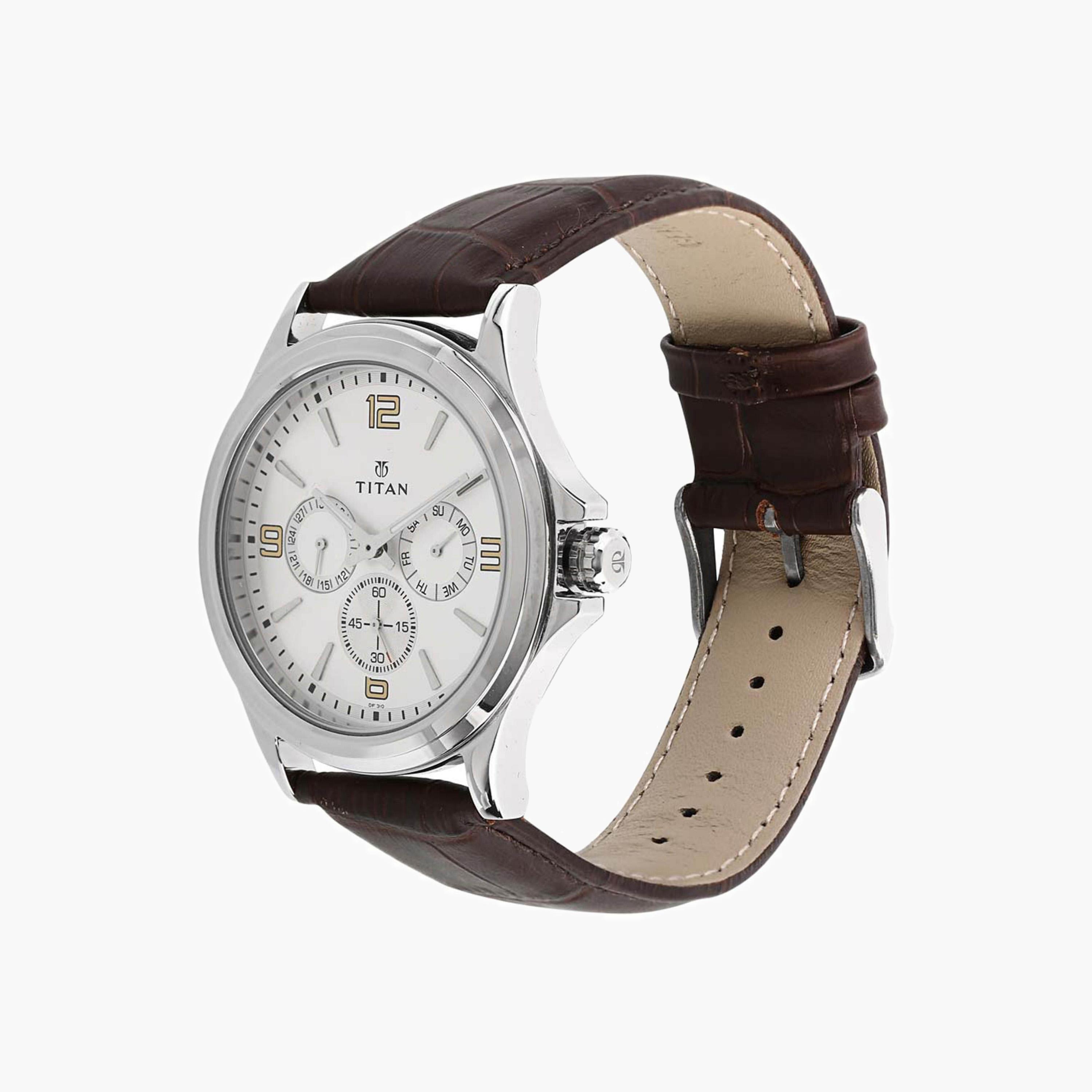 Titan Multifunction Leather Strap Men's Watch-men-watchesandjewellery-watches-image-5