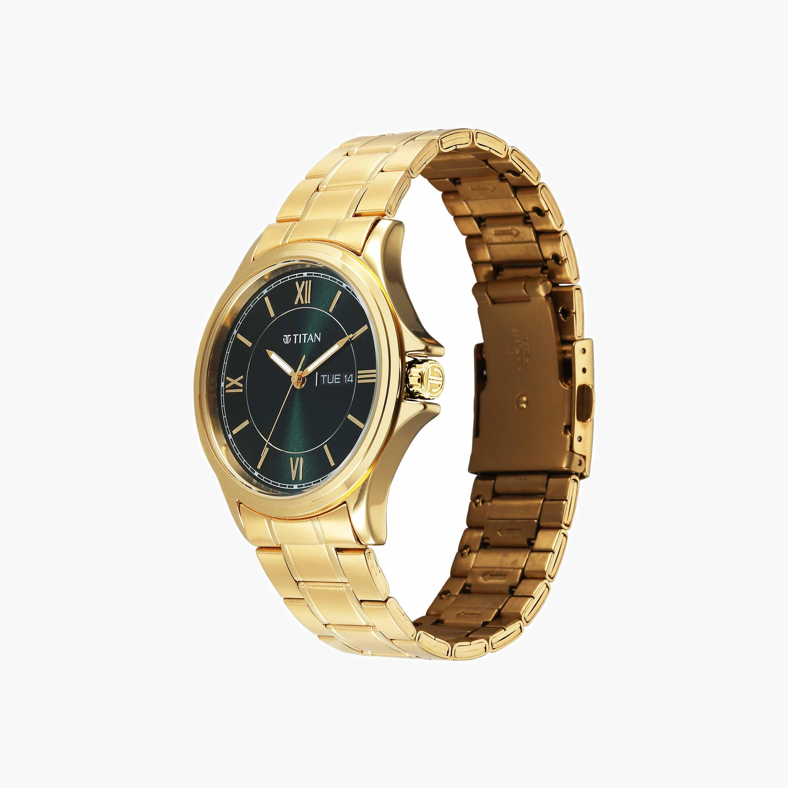تايتن ساعة رجالية ستانلس ستيل بلون ذهبي-men-watchesandjewellery-watches-image-2