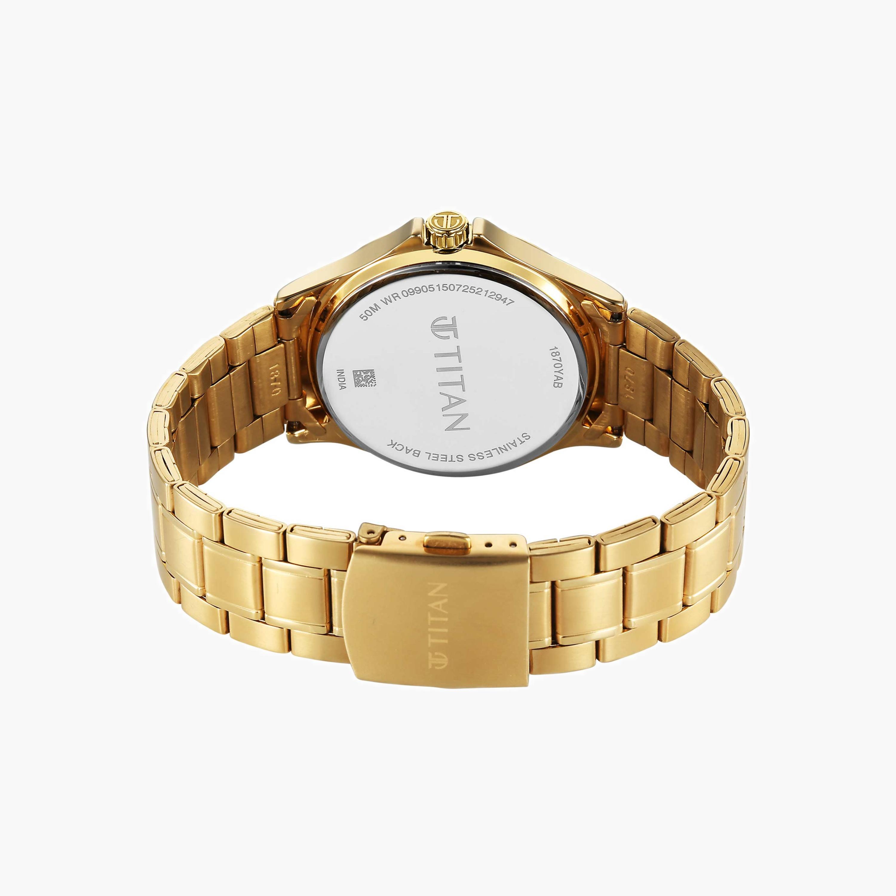 تايتن ساعة رجالية ستانلس ستيل بلون ذهبي-men-watchesandjewellery-watches-image-4