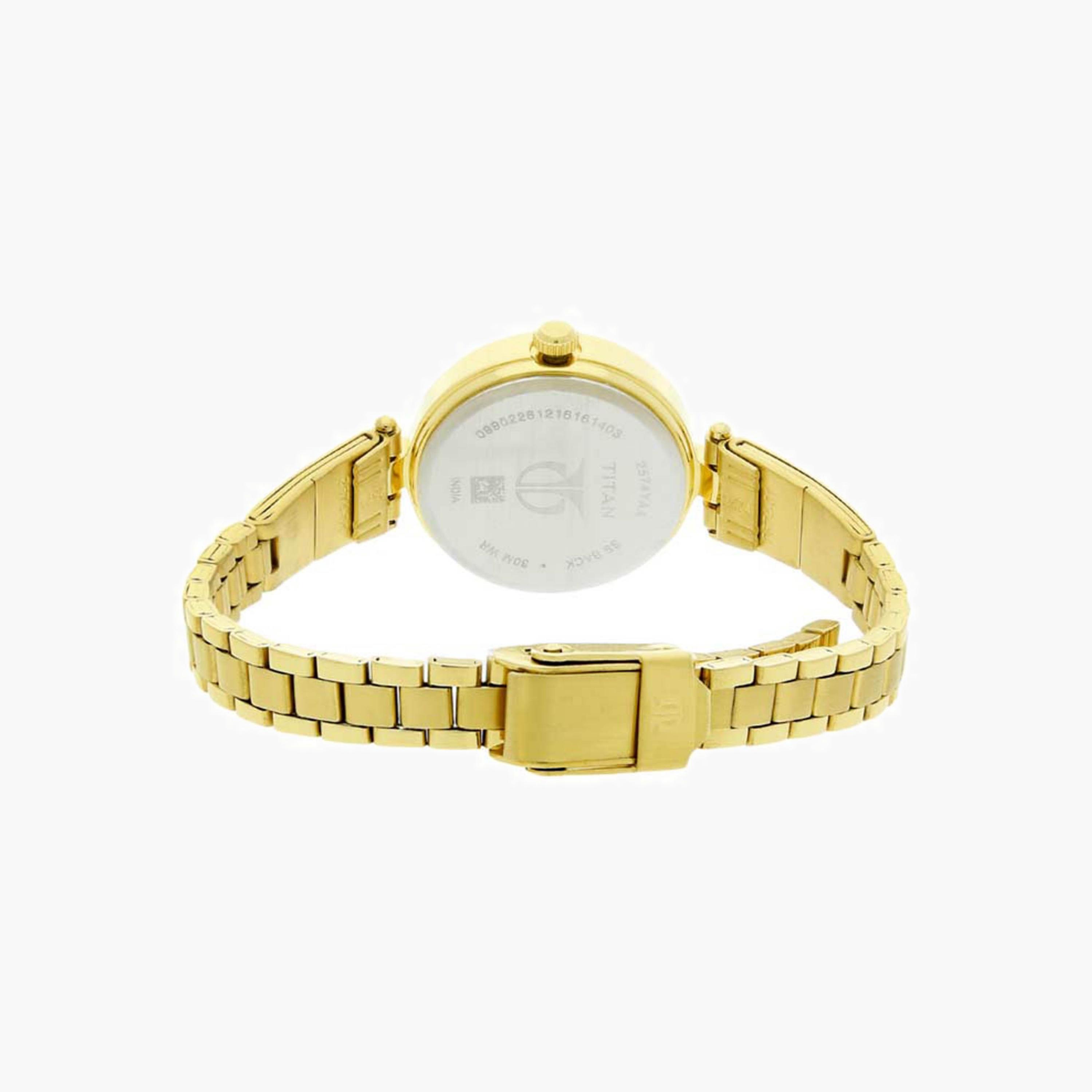 تايتن ساعة نسائية كلاسيكية بلون ذهبي-women-watchesandjewellery-watches-image-4