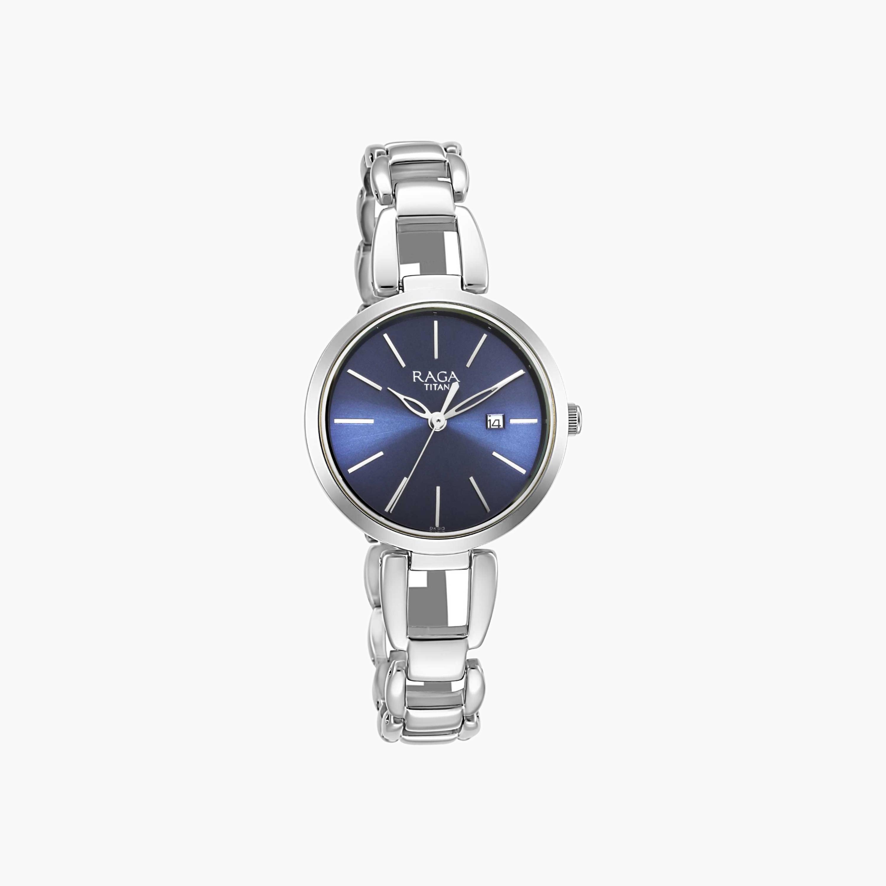 Titan Metal Strap Blue Dial Watch-women-watchesandjewellery-watches-image-1