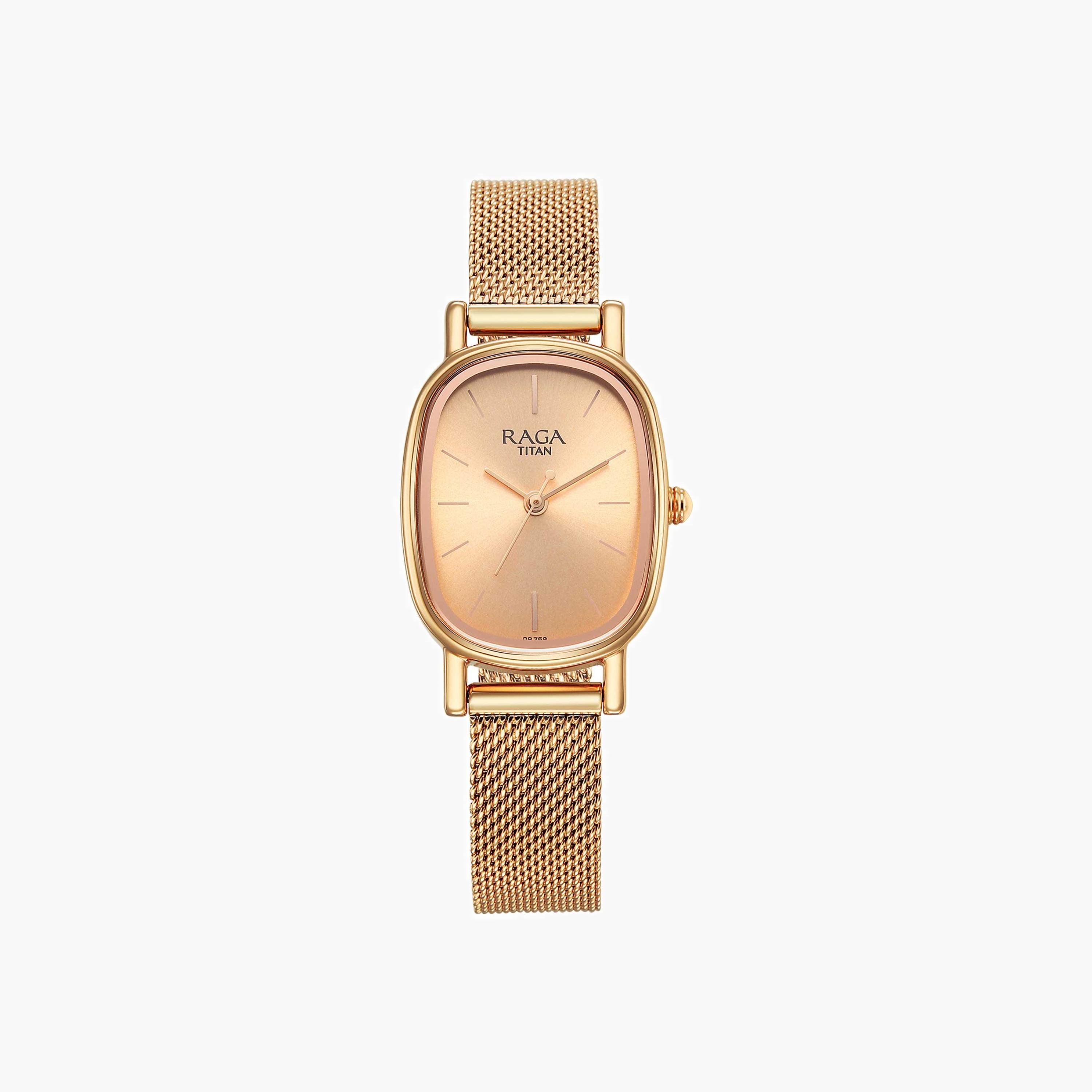 Titan Rose Gold Oval Analog Watch-women-watchesandjewellery-watches-image-1