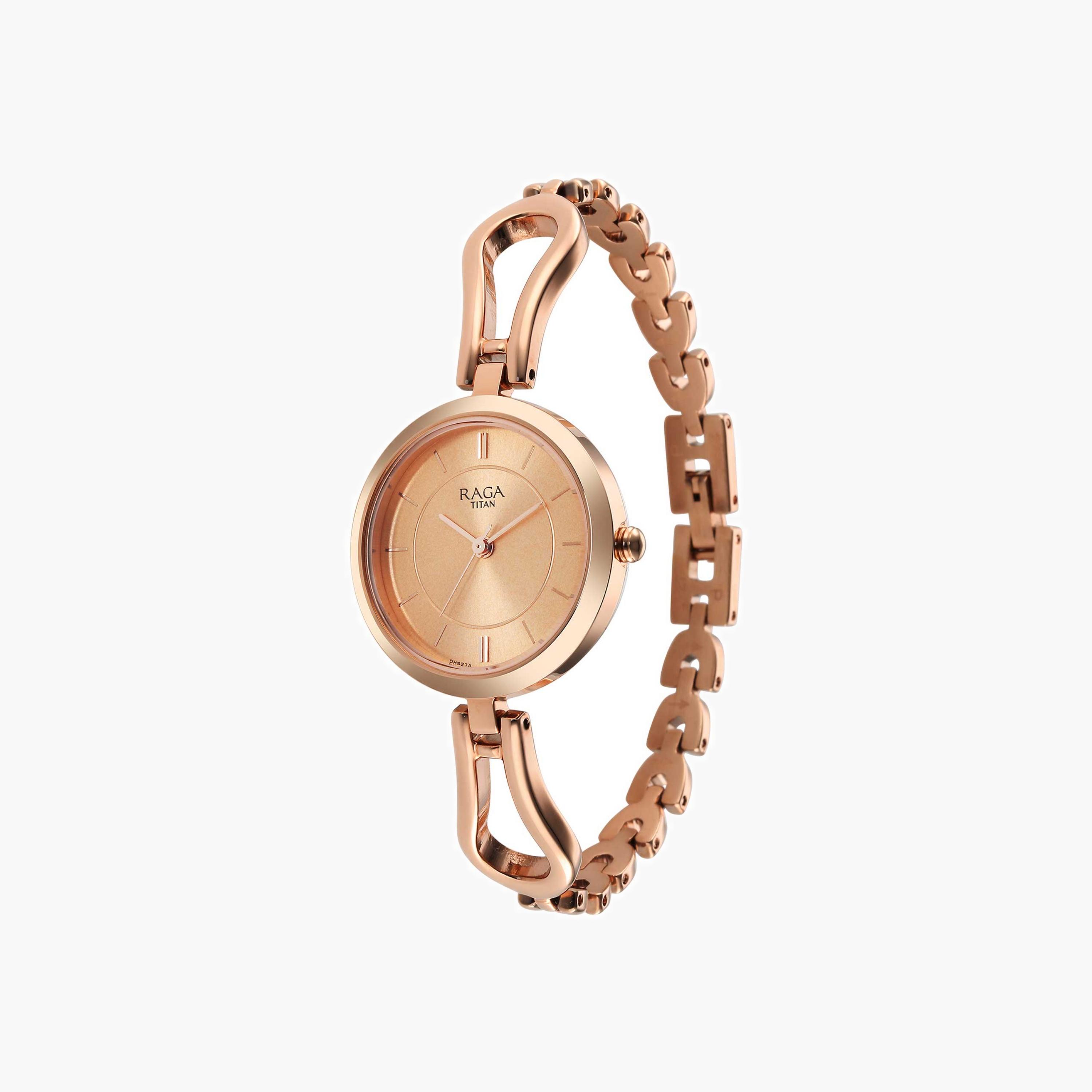 تايتن ساعة نسائية أنالوج ذهبية وردية-women-watchesandjewellery-watches-image-2
