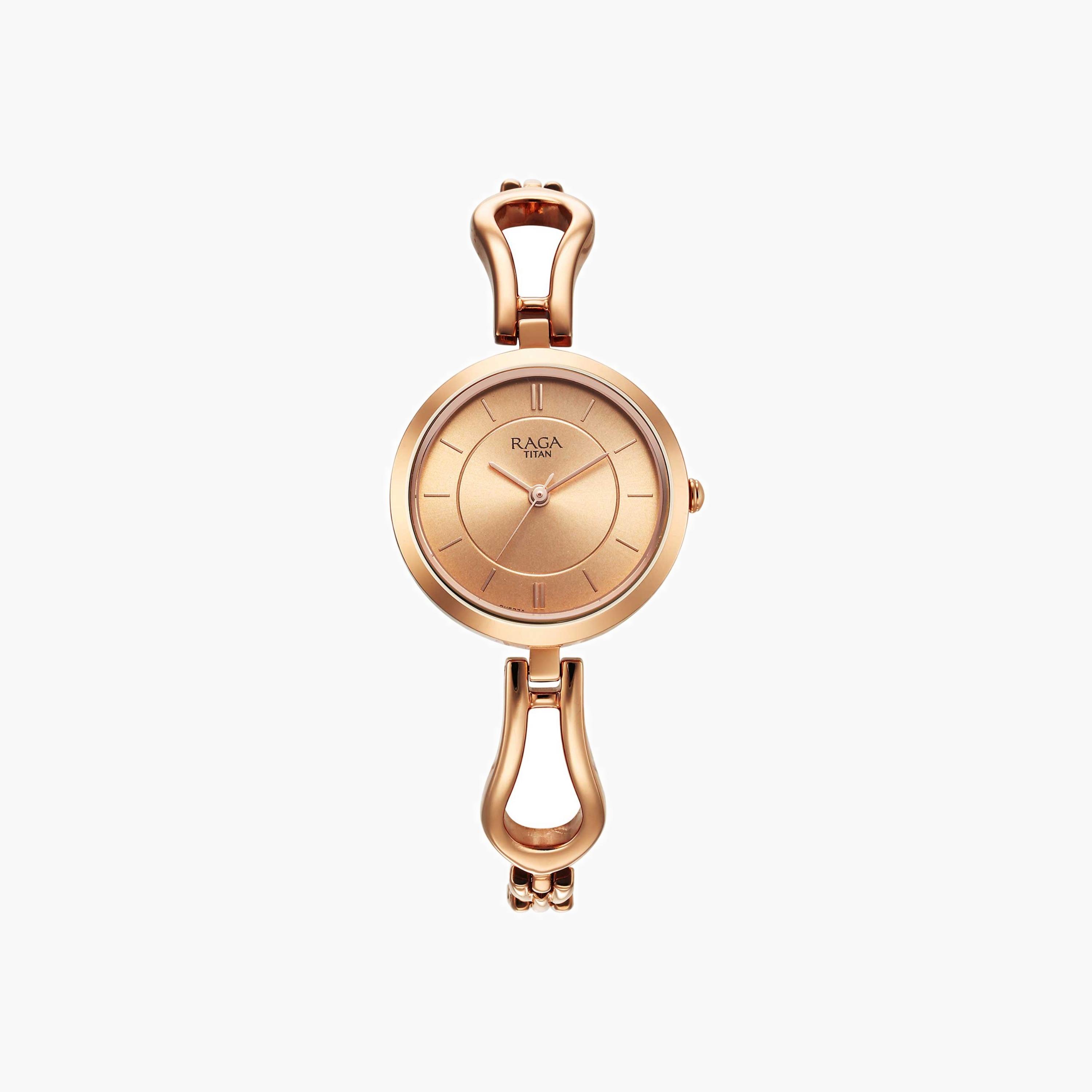 تايتن ساعة نسائية أنالوج ذهبية وردية-women-watchesandjewellery-watches-image-5