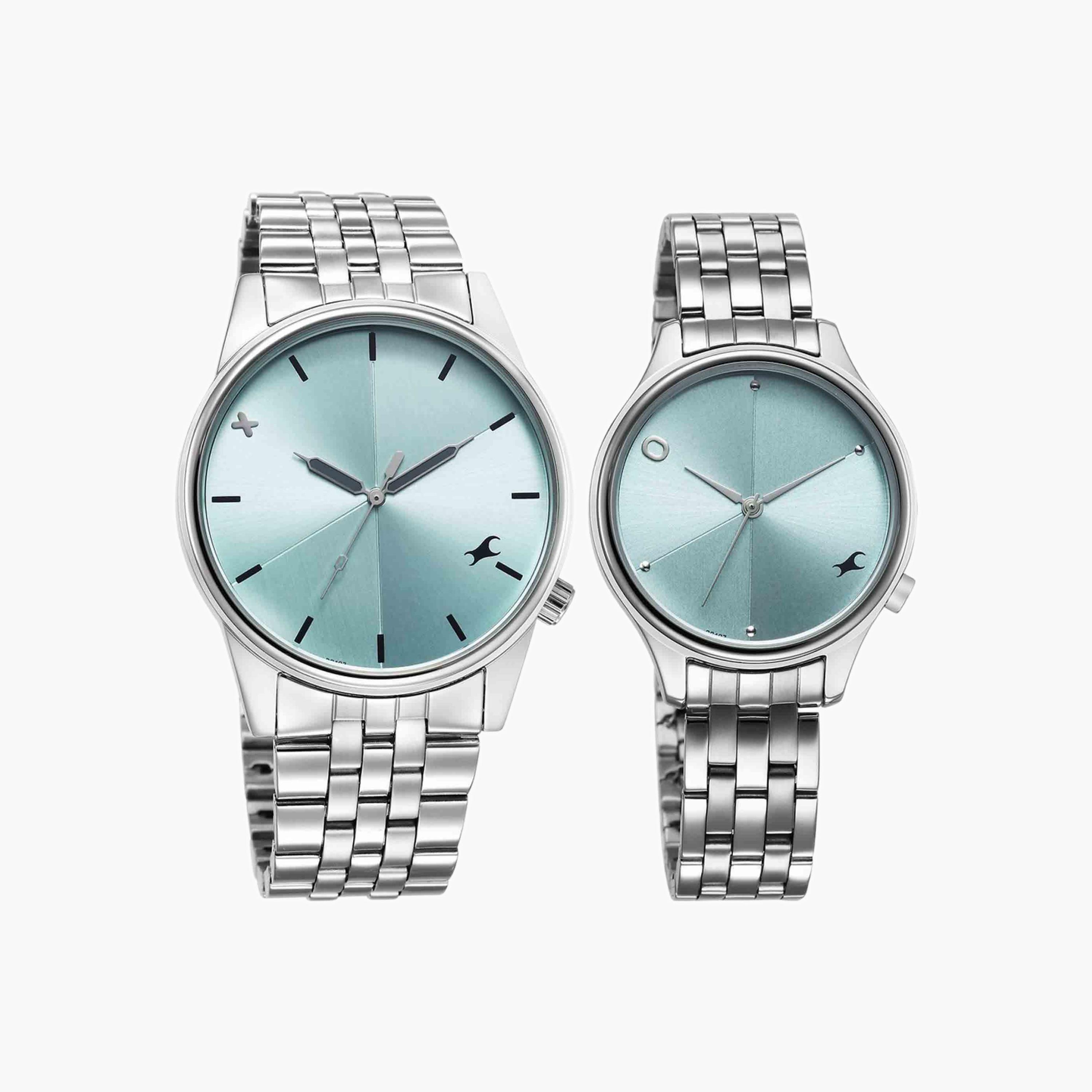 Fastrack Silver Stainless Steel Couple Watches-men-watchesandjewellery-watches-image-2